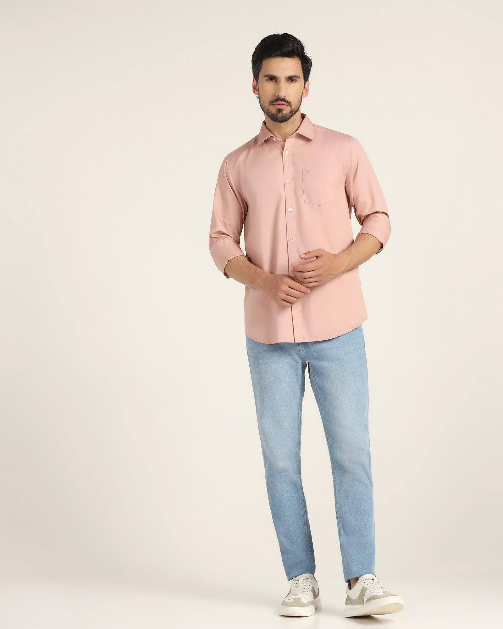 Casual Dusty Pink Solid Shirt - Mandy - Blackberrys