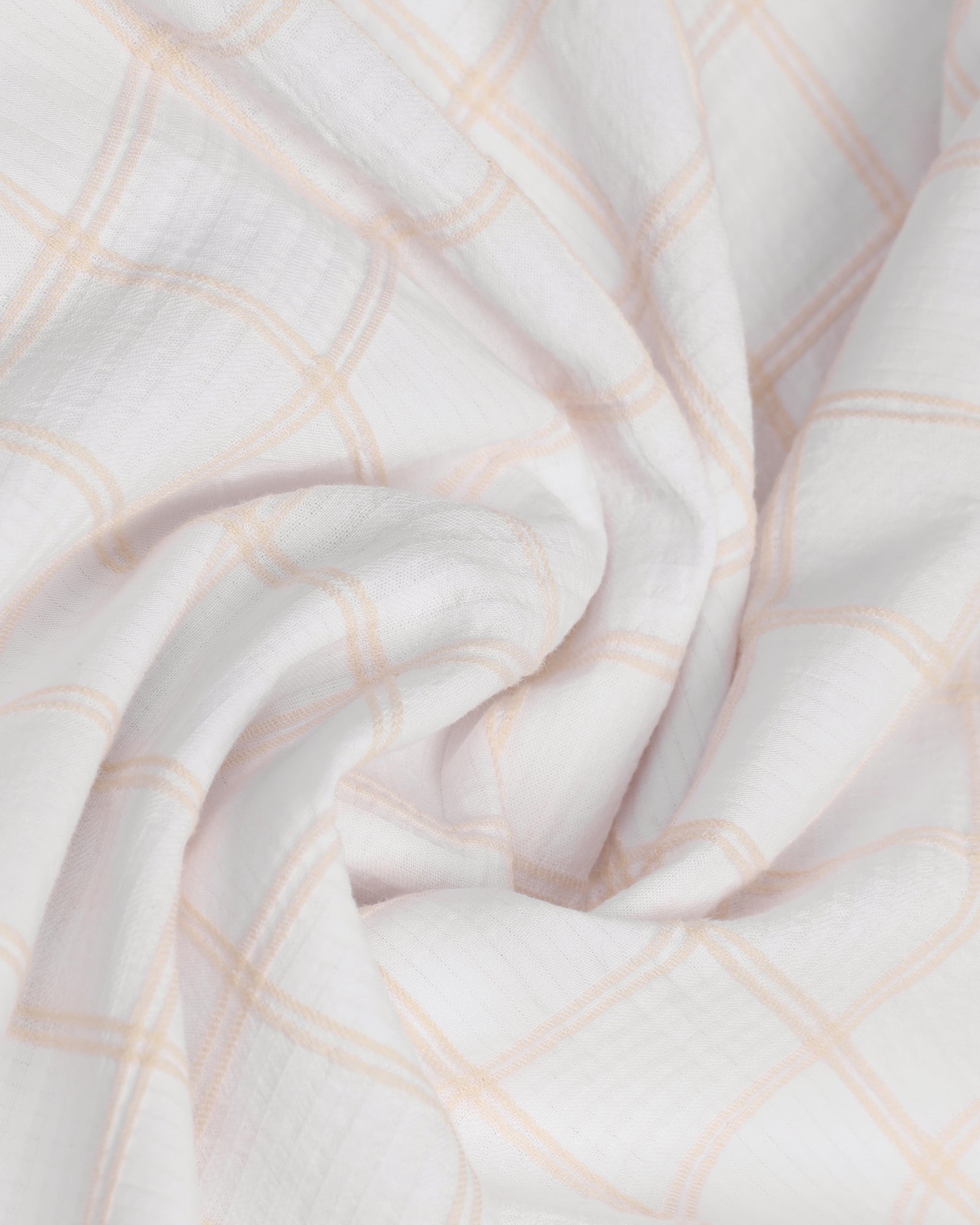 Casual White Check Shirt - Josen