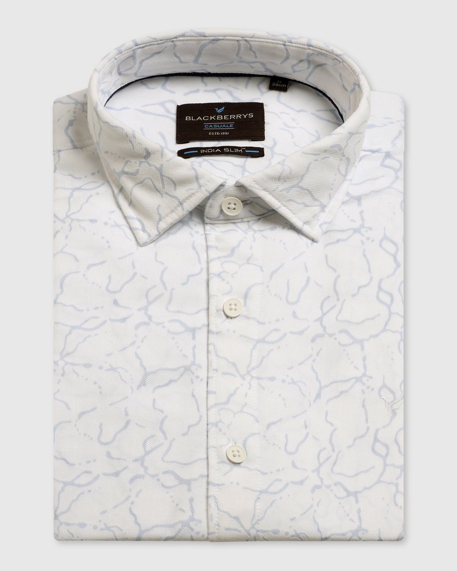 Casual White Printed Shirt - Mercer