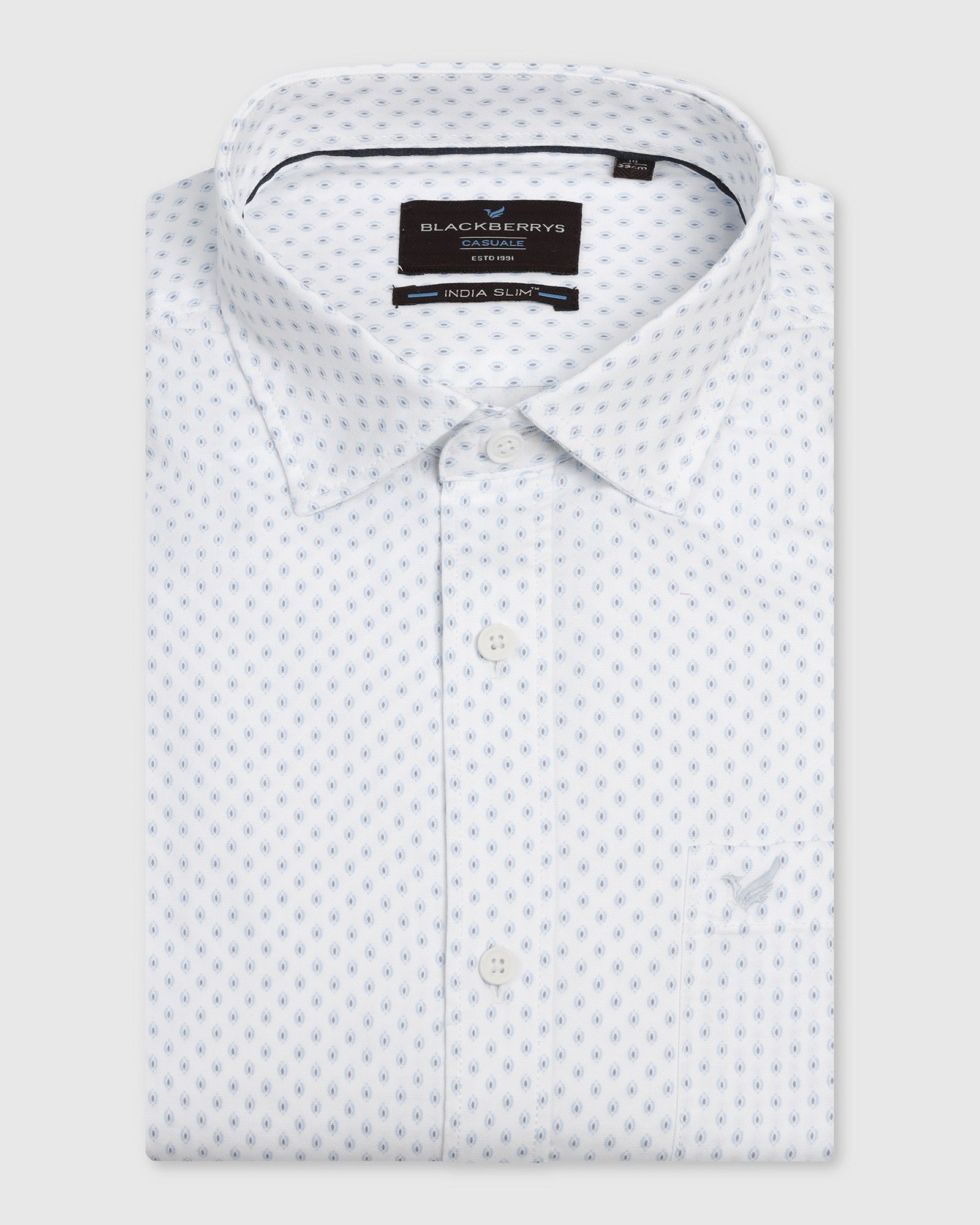 Casual White Printed Shirt - Renan