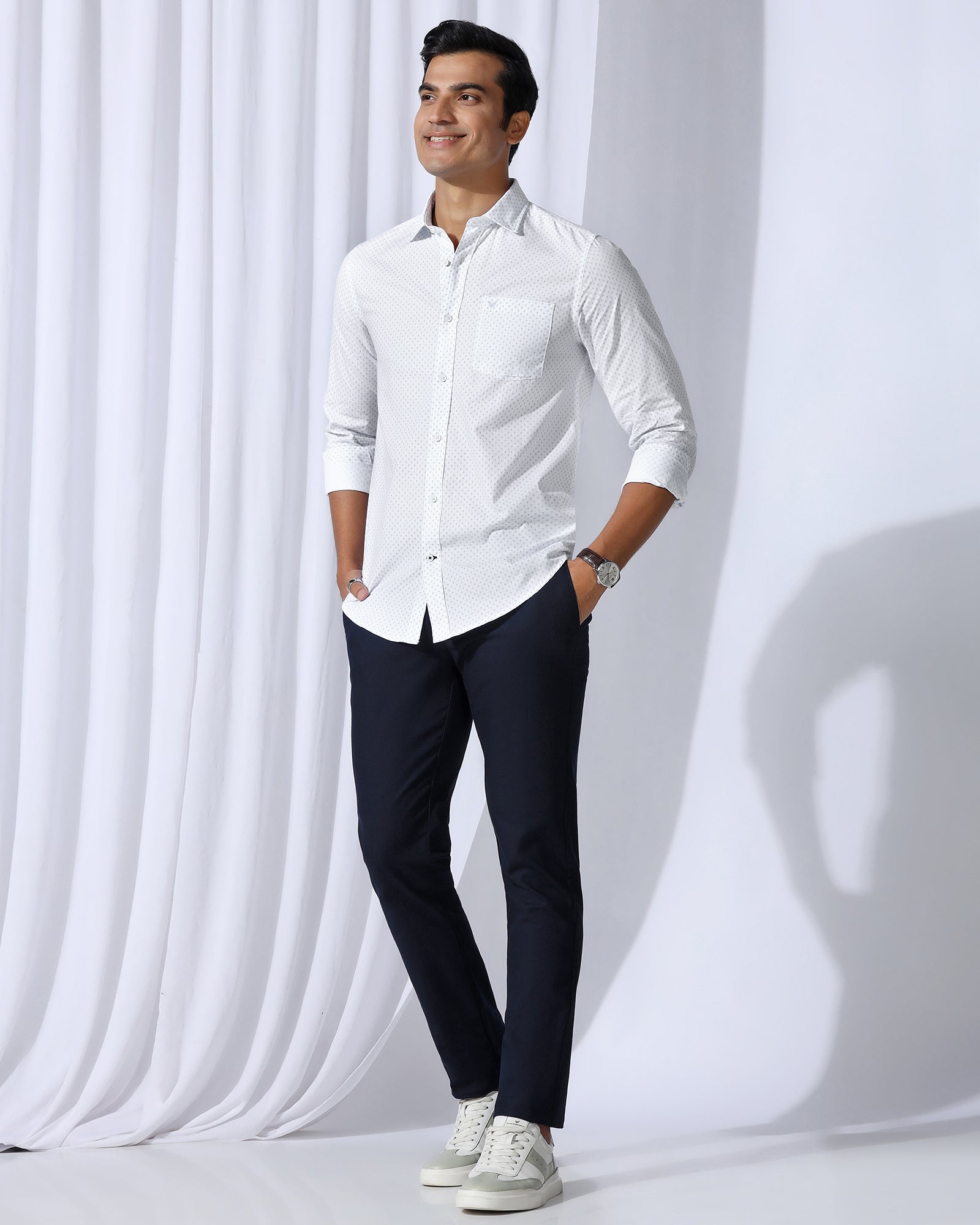 Casual White Printed Shirt - Renan