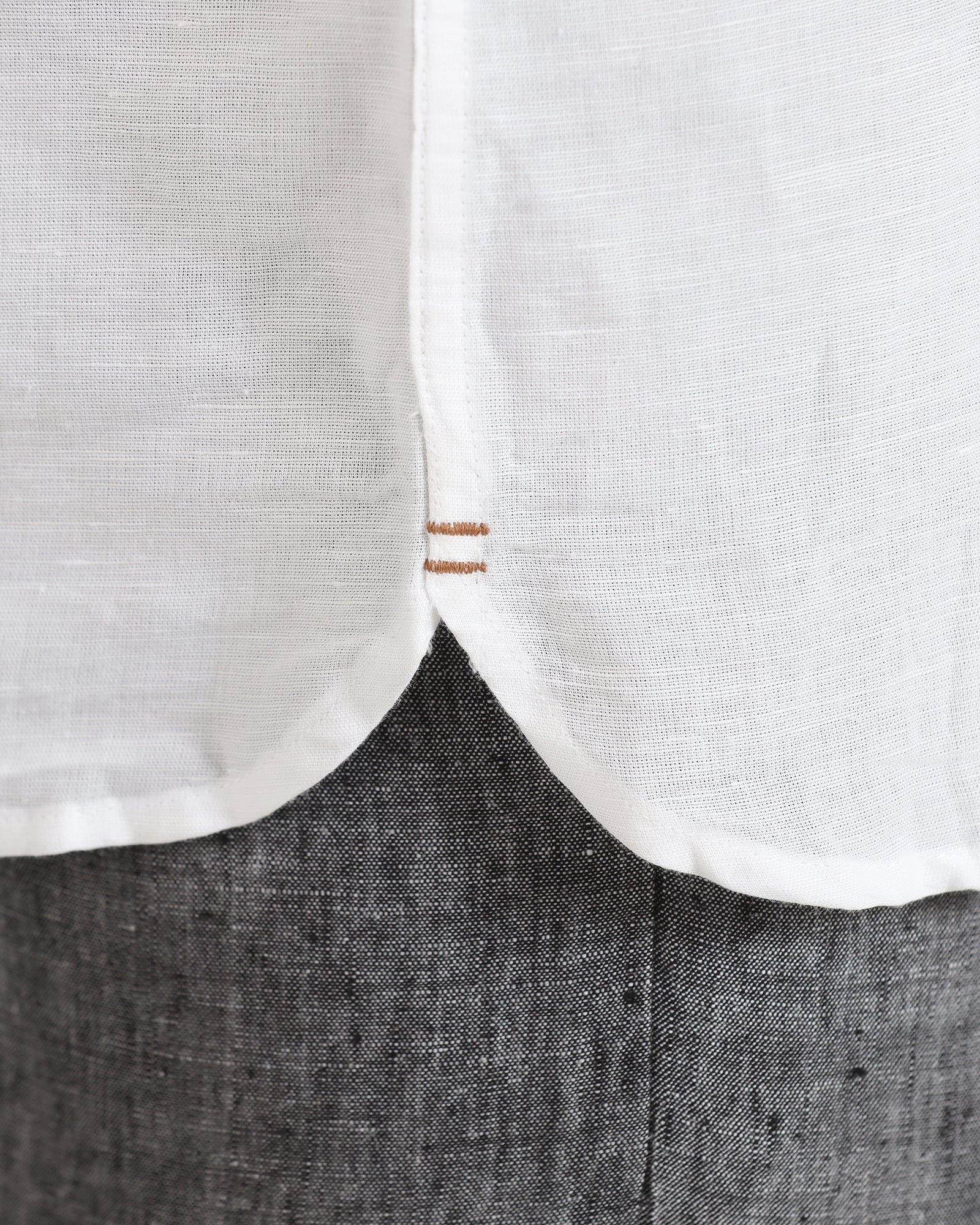 Casual Half Sleeve White Solid Shirt - Maison