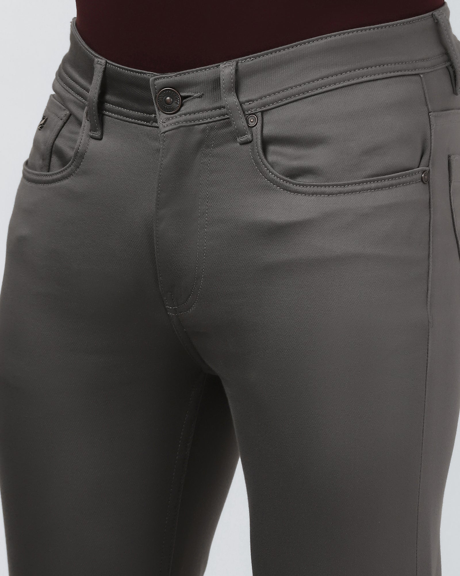 Charcoal Bleed Zero Slim Fit Jeans - Abto