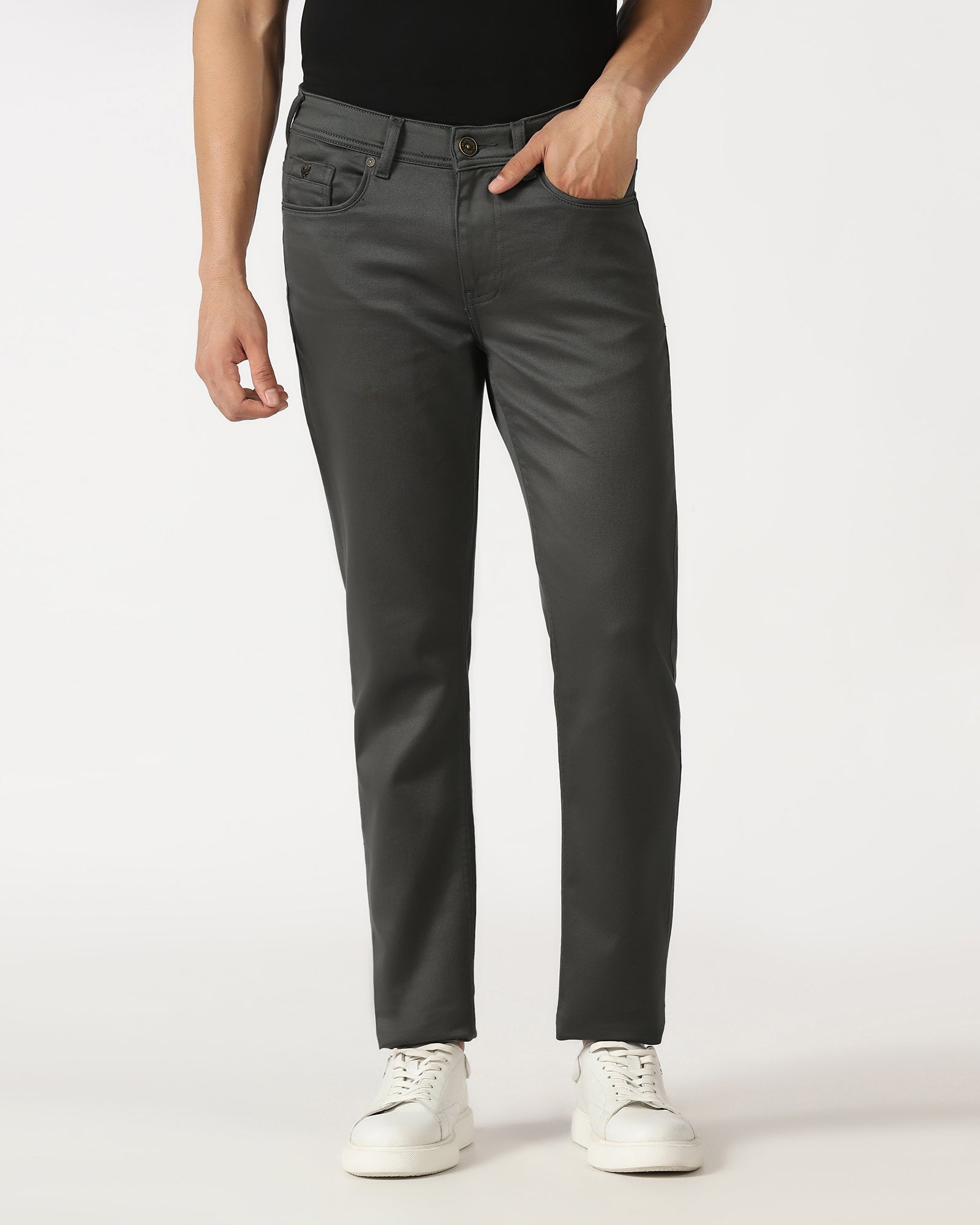 Charcoal Bleed Zero Slim Comfort Jeans - Abto