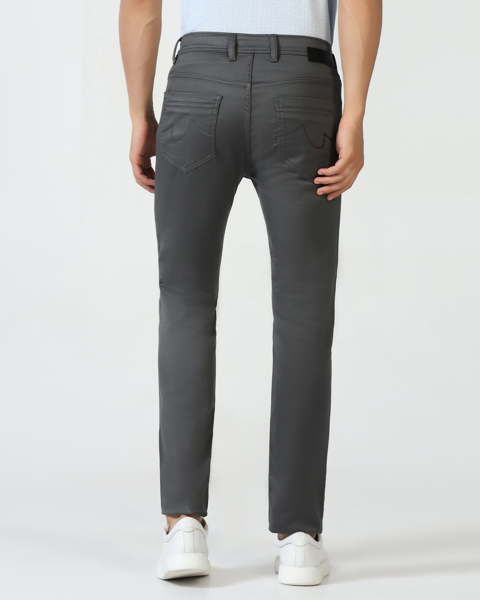 Charcoal Bleed Zero Slim Fit Jeans - Abto
