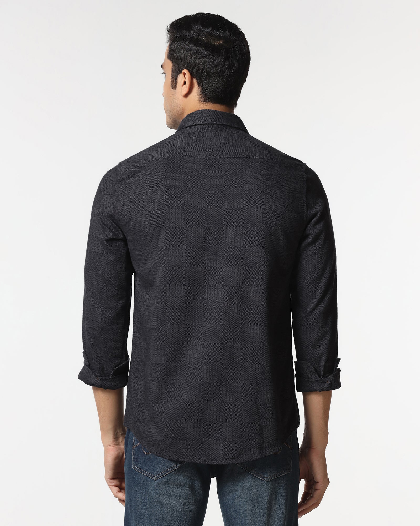 Charcoal Jacquard Shirt - Finja