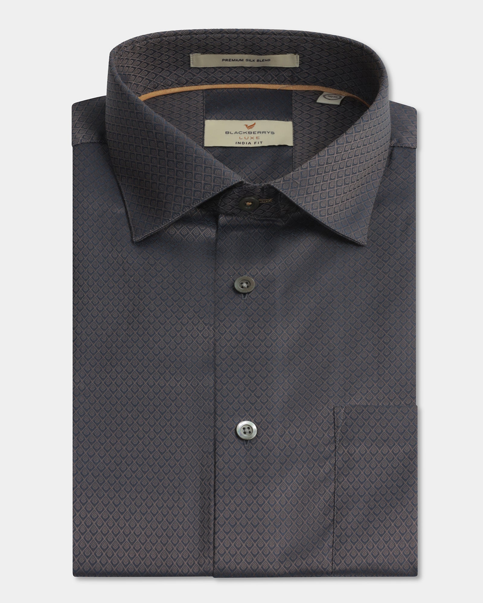 Charcoal Luxe Jacquard Shirt - Mirror