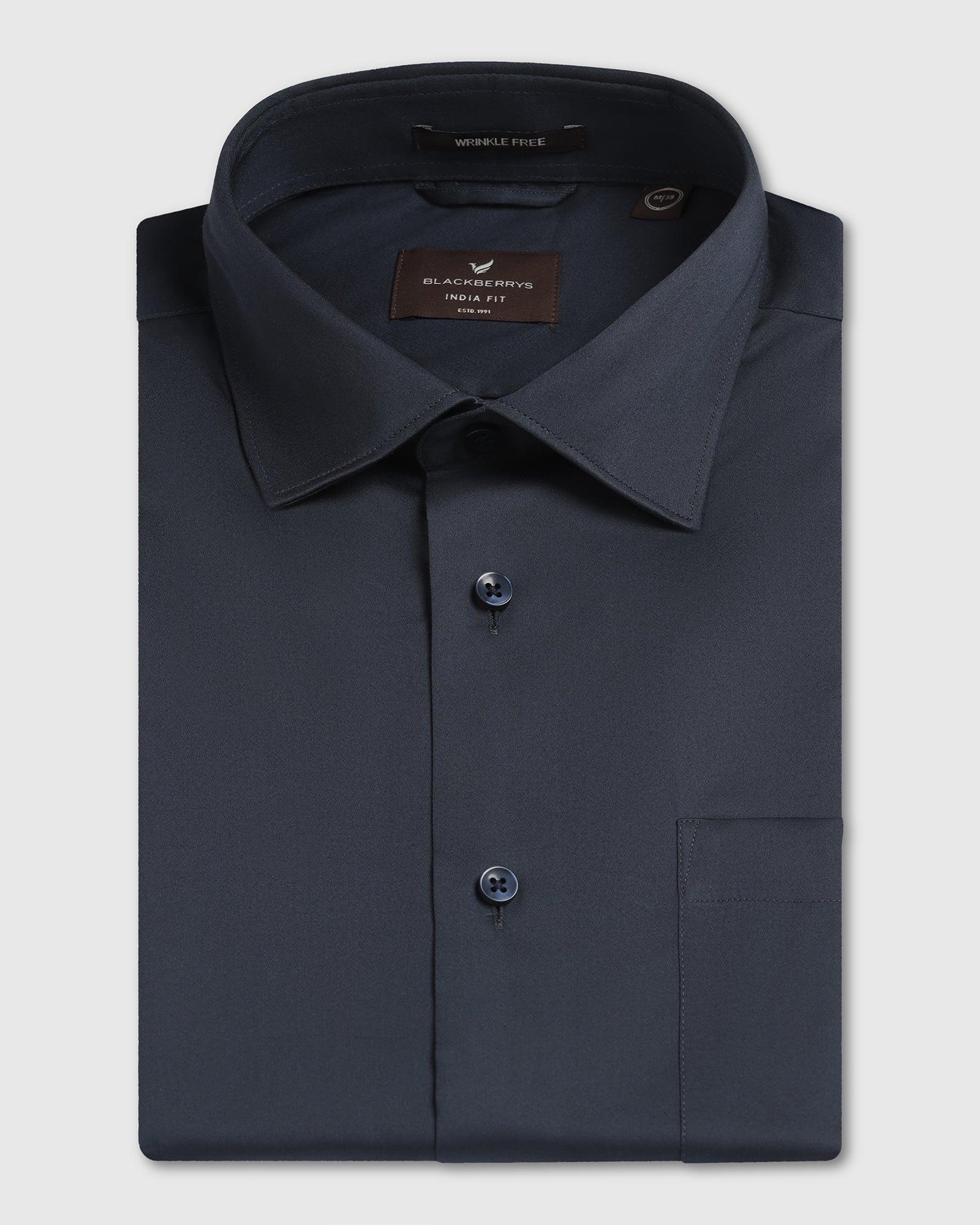 Charcoal Non Iron Solid Shirt - Sylvia