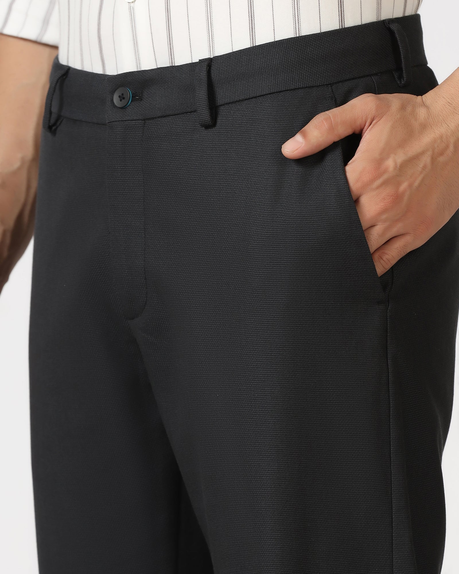 Charcoal Non Iron Textured Khakis - Ohio