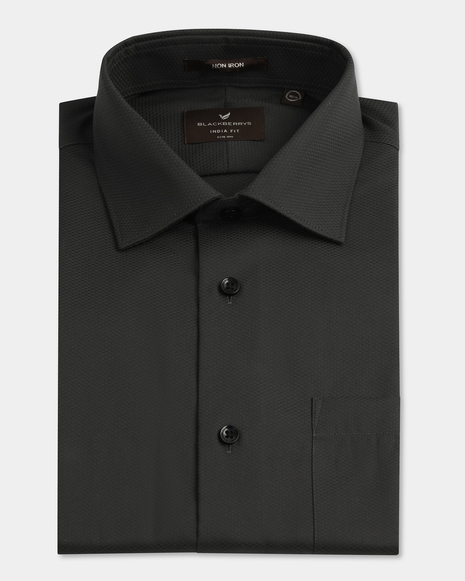 Charcoal Non Iron Textured Shirt - P31