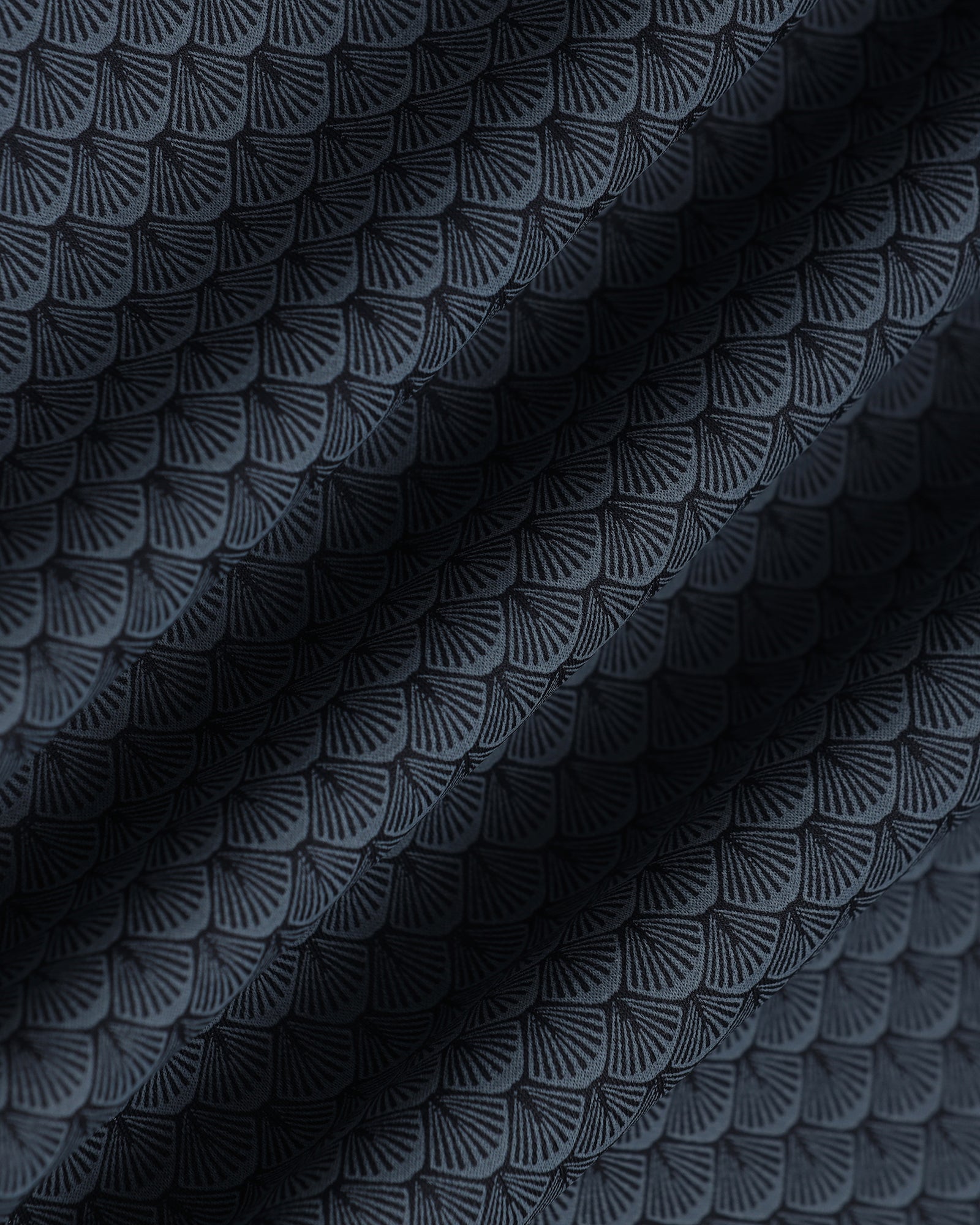 Charcoal Abstract Print Polo - Deco