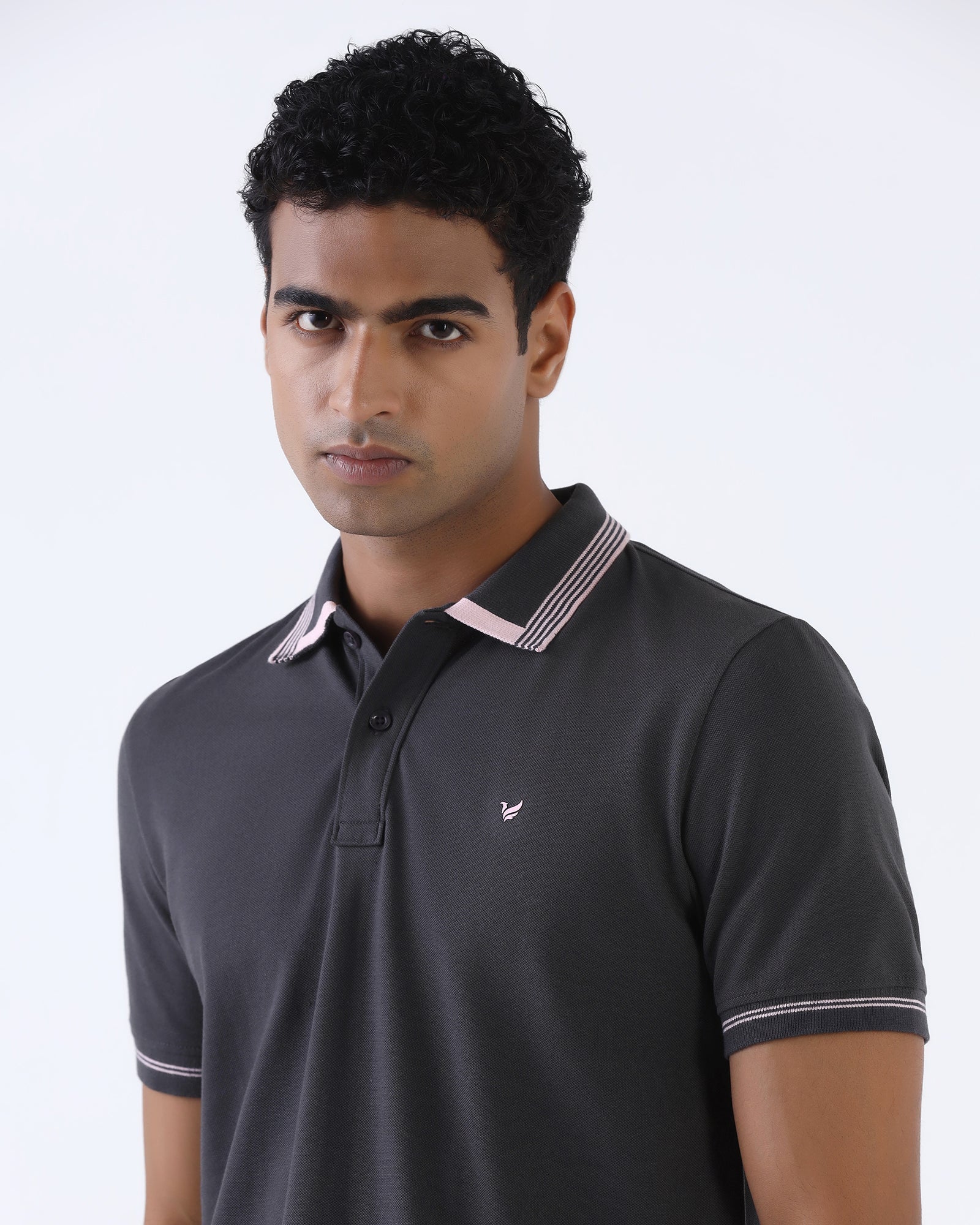 Charcoal Solid Polo - Rupert