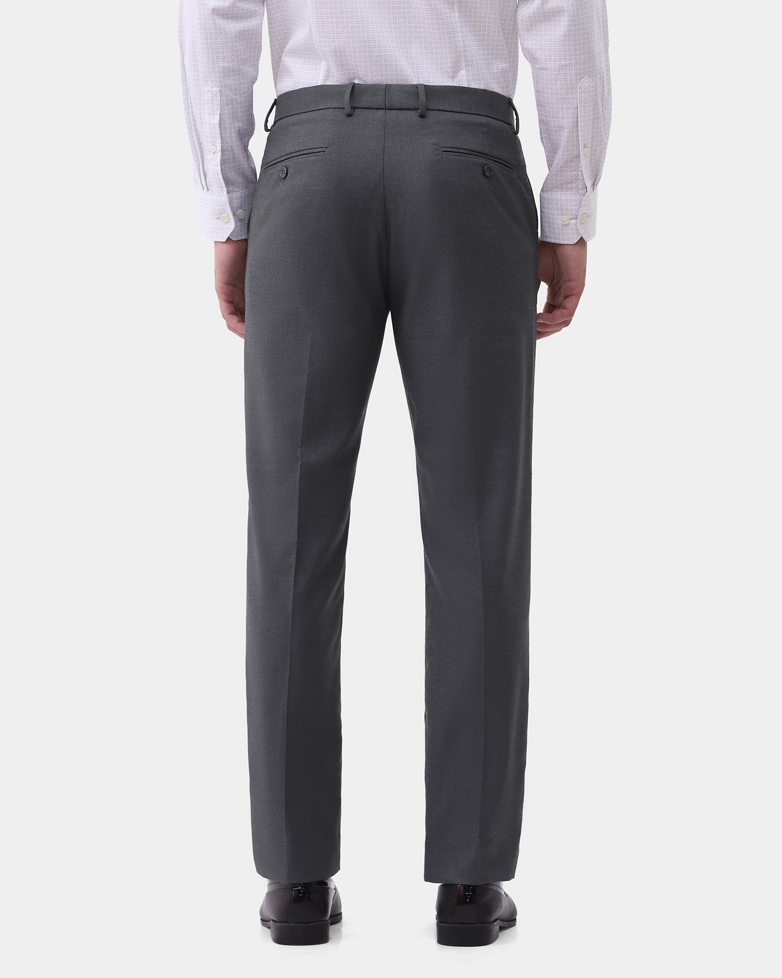 Charcoal Solid Trouser - Kiu