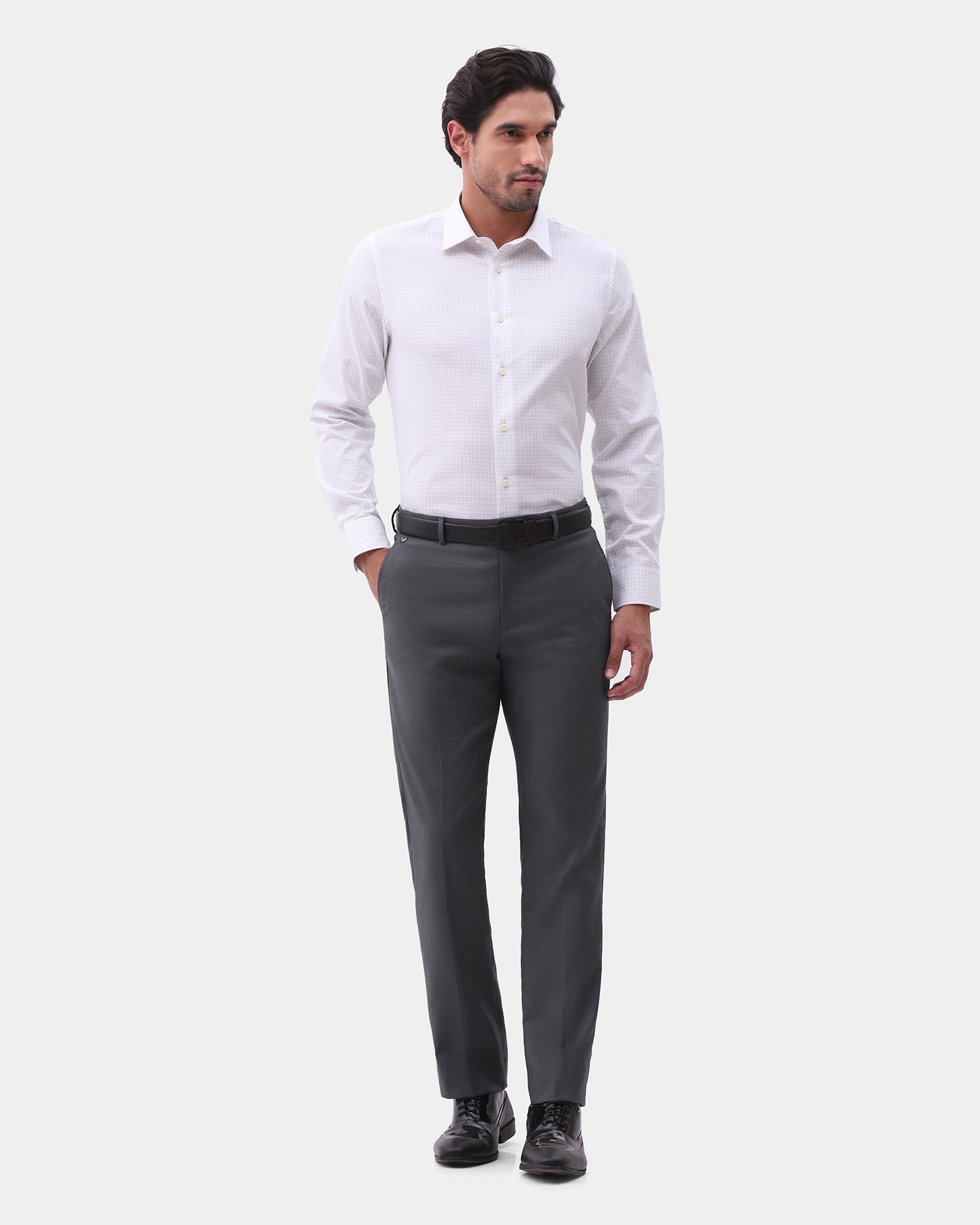Charcoal Solid Trouser - Kiu