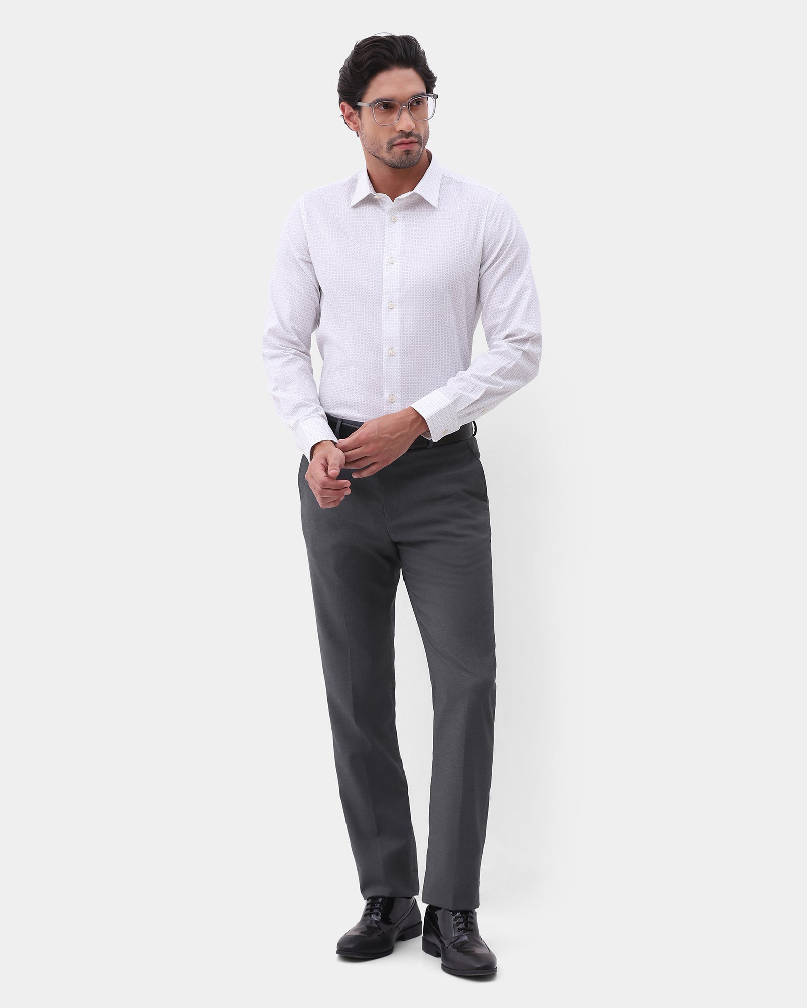 Charcoal Solid Trouser - Kiu