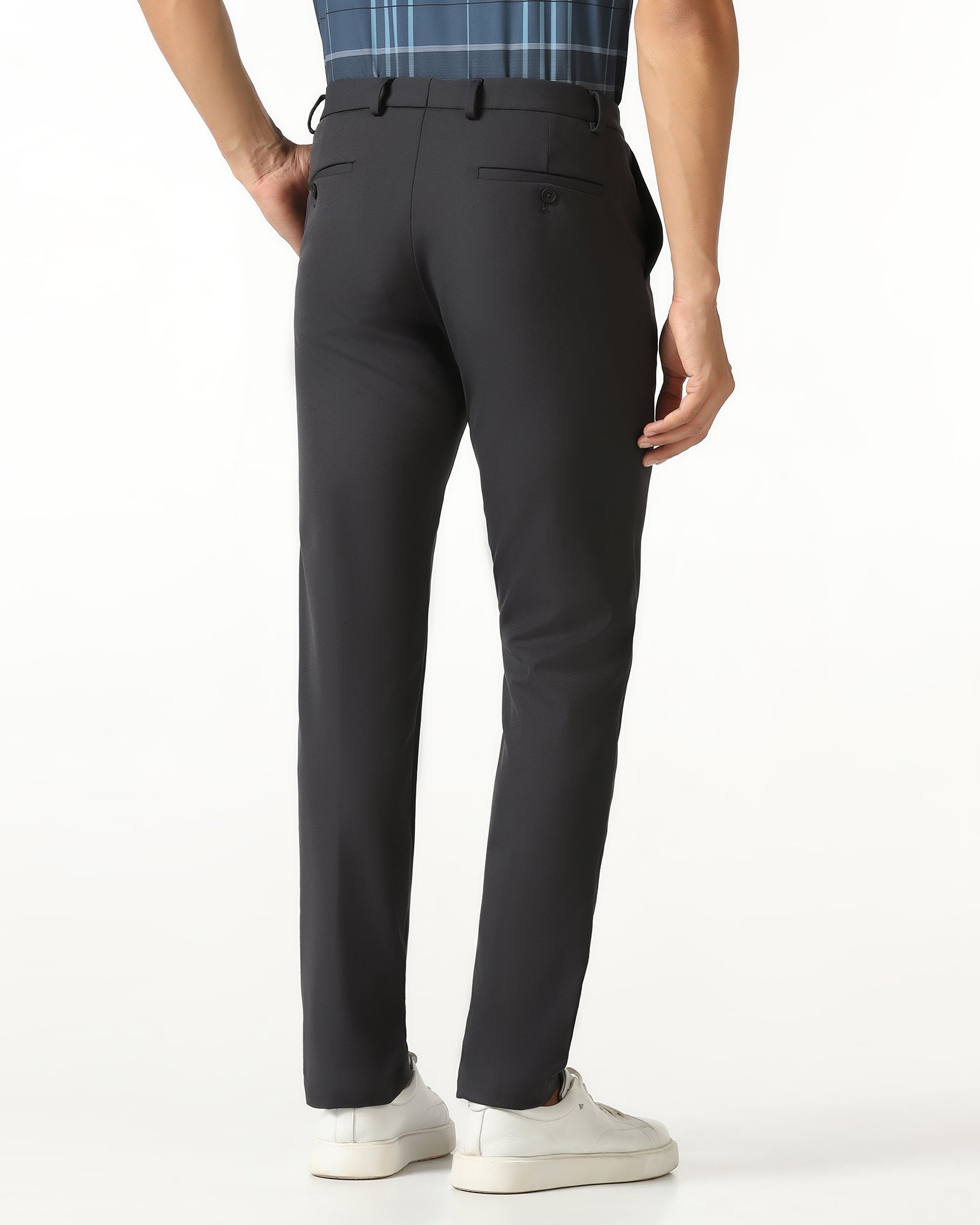 Charcoal Techpro Solid Trouser - Ashley