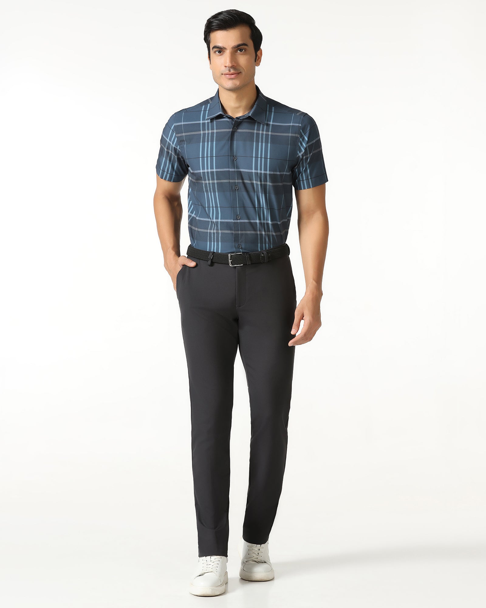 Charcoal Techpro Solid Trouser - Ashley