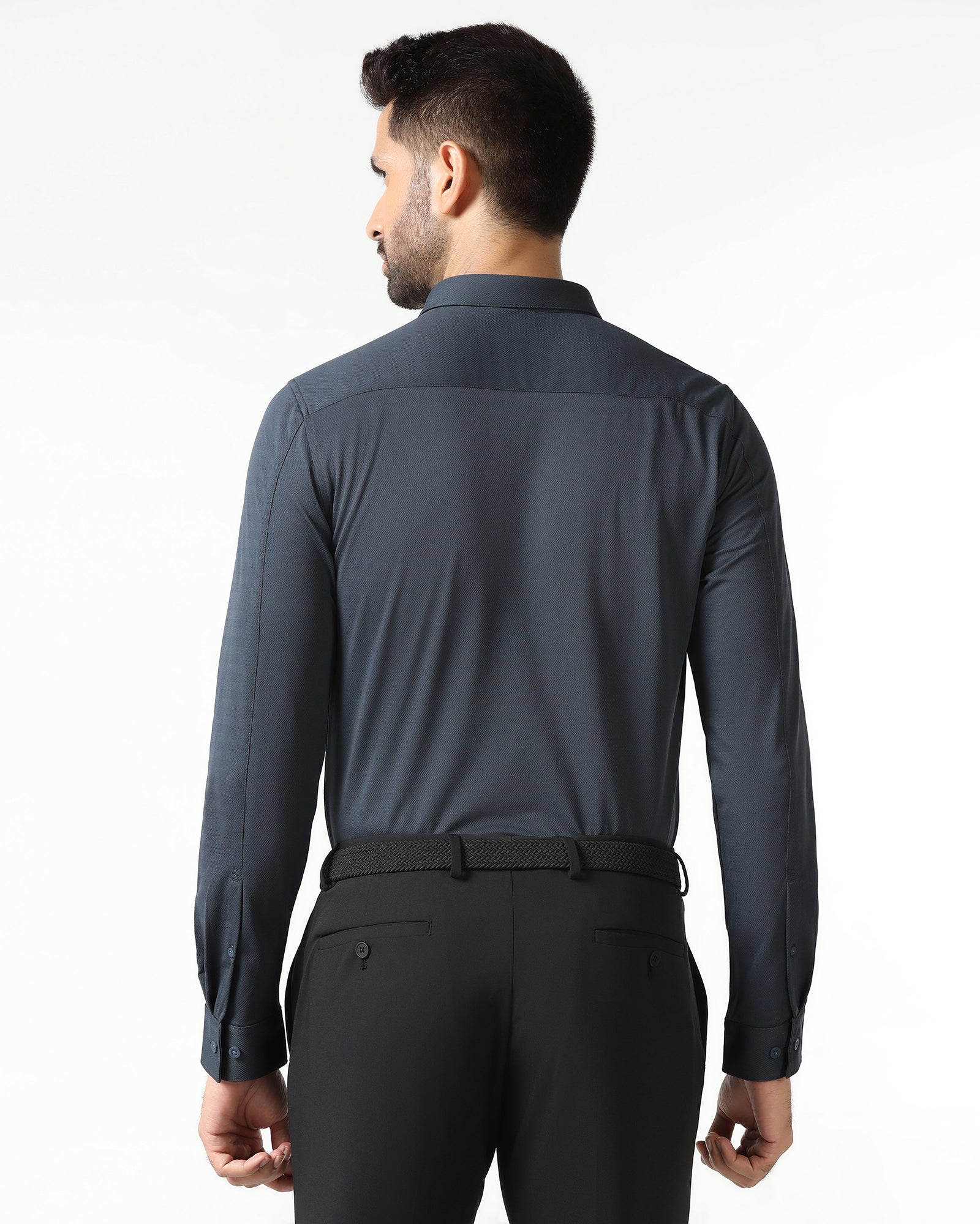 Charcoal Techpro Stripe Shirt - Keish