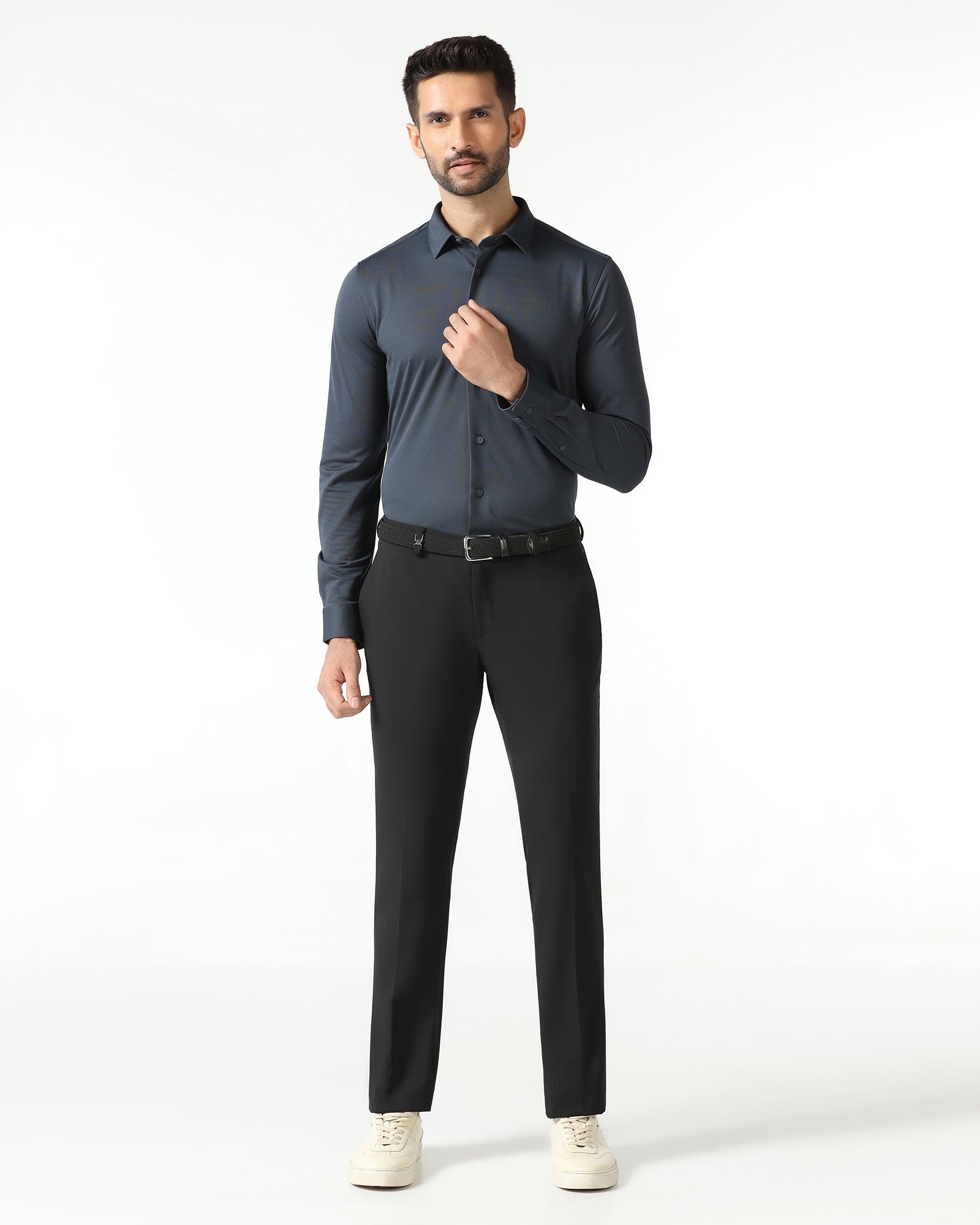 Charcoal Techpro Stripe Shirt - Keish