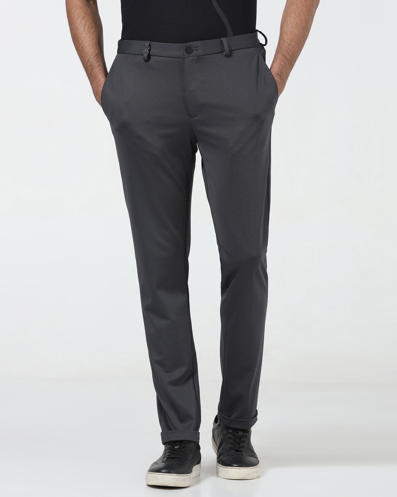 Charcoal TechPro Textured Trouser - Meteor
