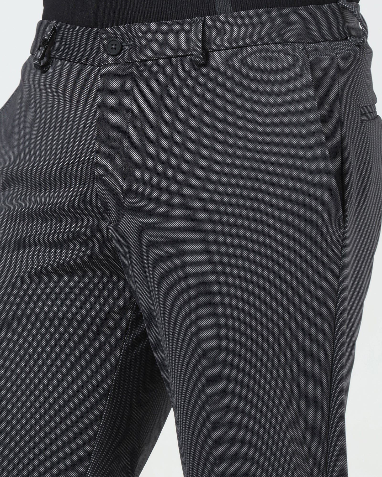 Charcoal TechPro Textured Trouser - Meteor