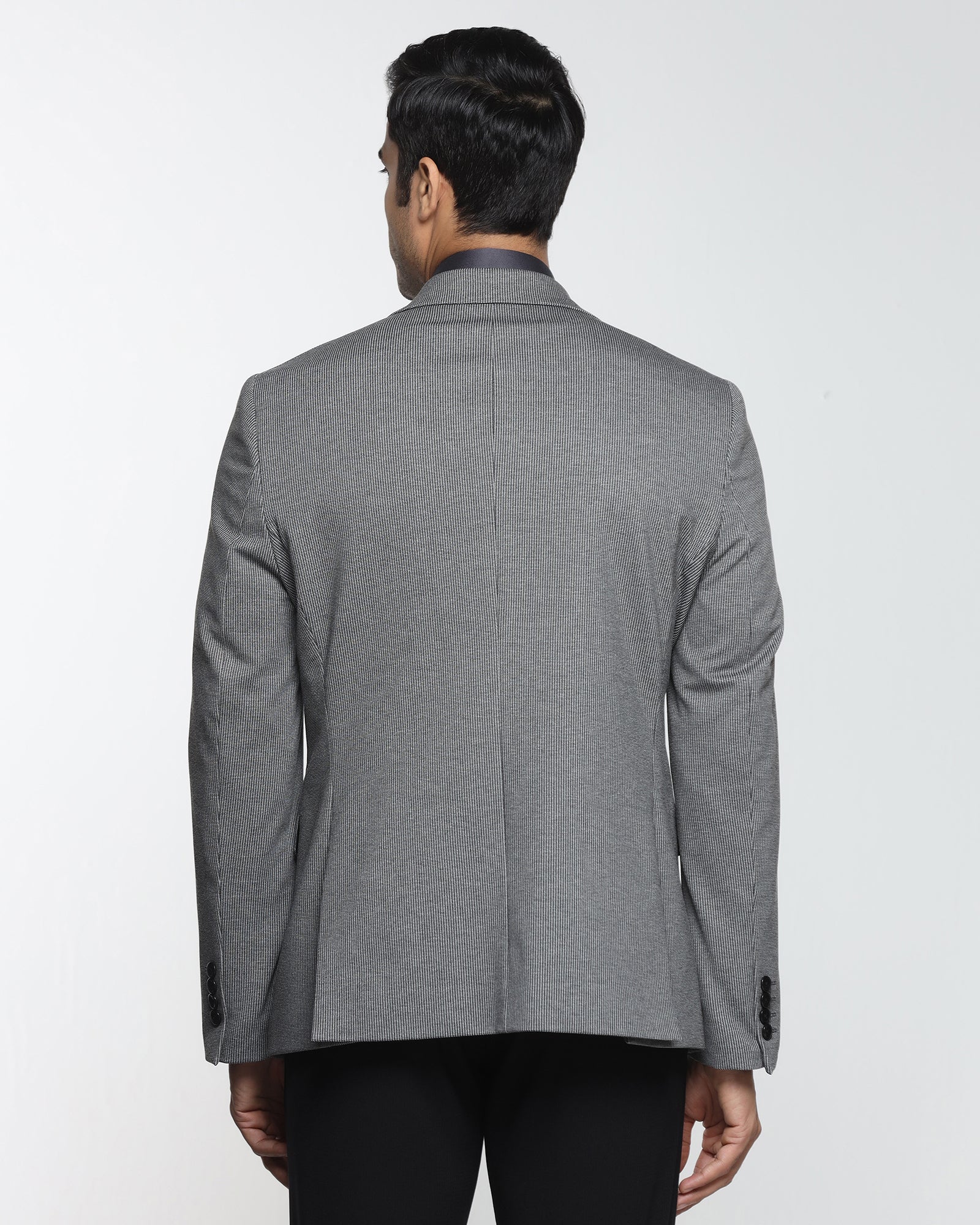 Charcoal Textured Blazer - Artura