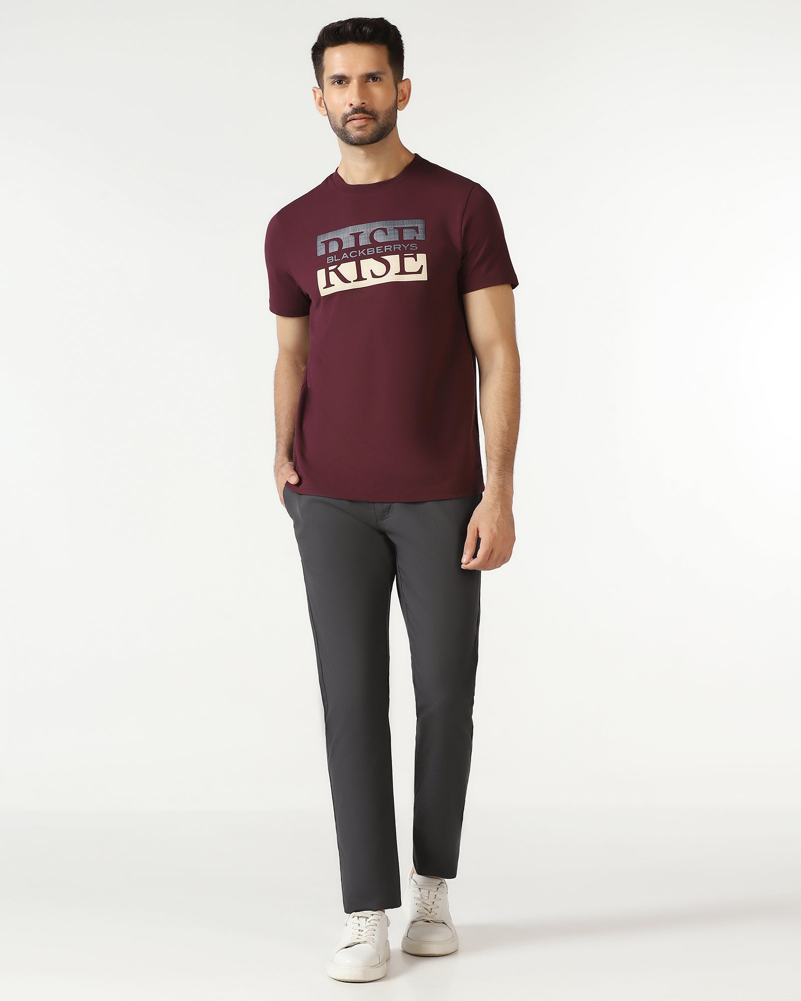 Charcoal Textured Khakis - Cratuso