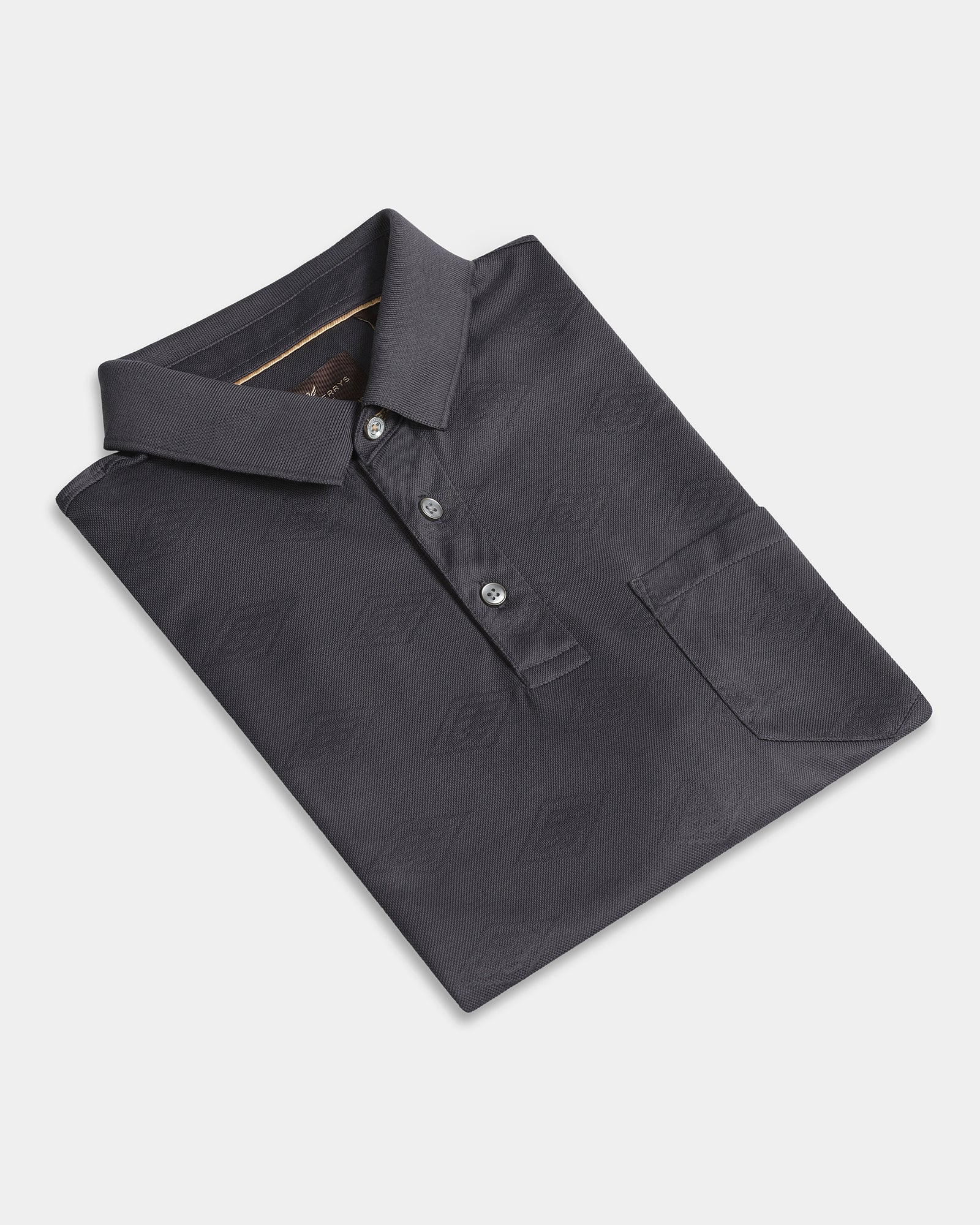 Charcoal Textured Polo - Wayne