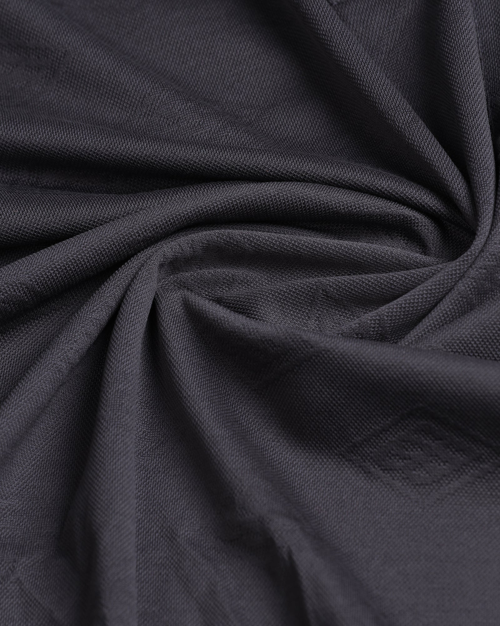 Charcoal Textured Polo - Wayne