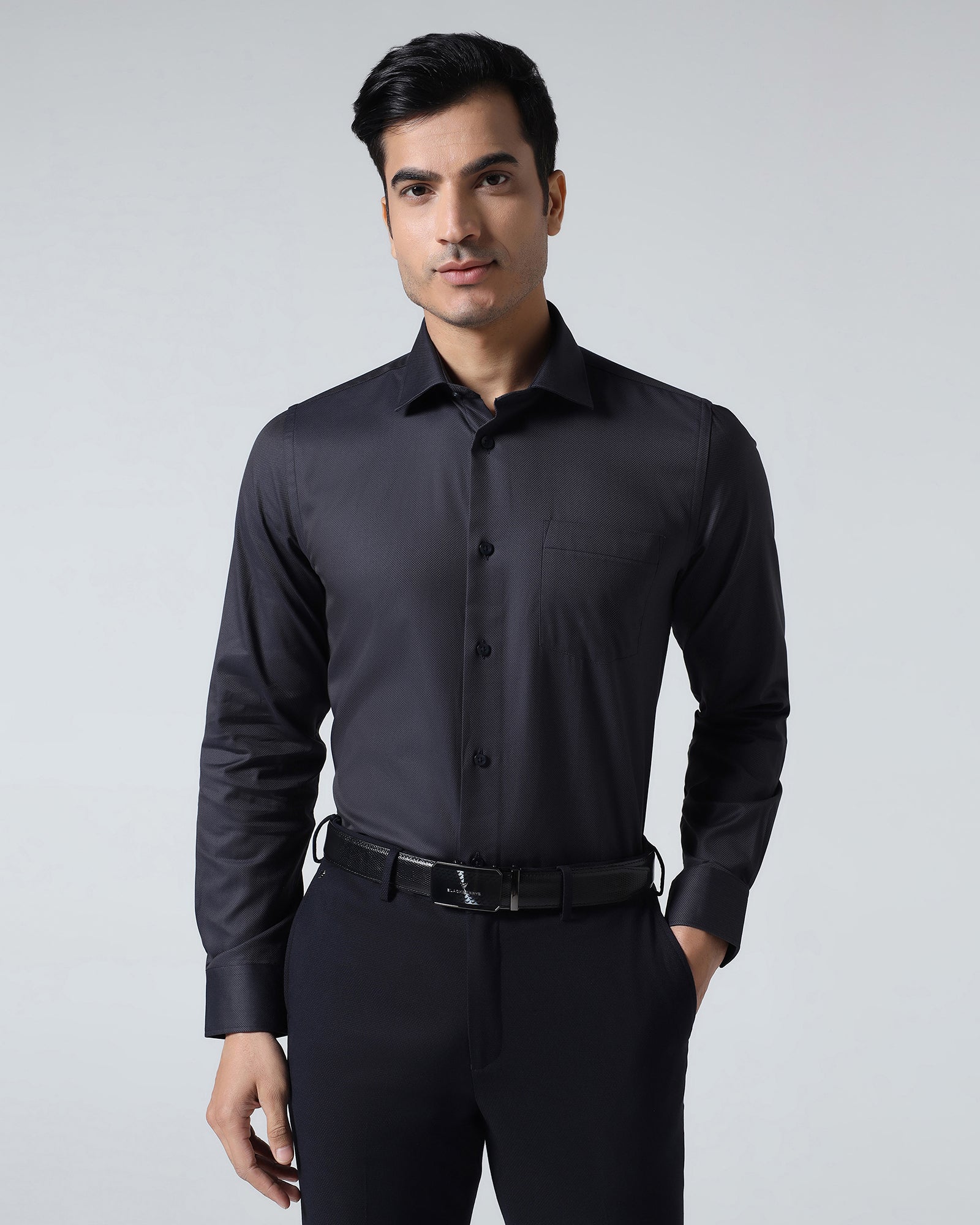 Dusty Pink Jacquard Shirt - Ramen