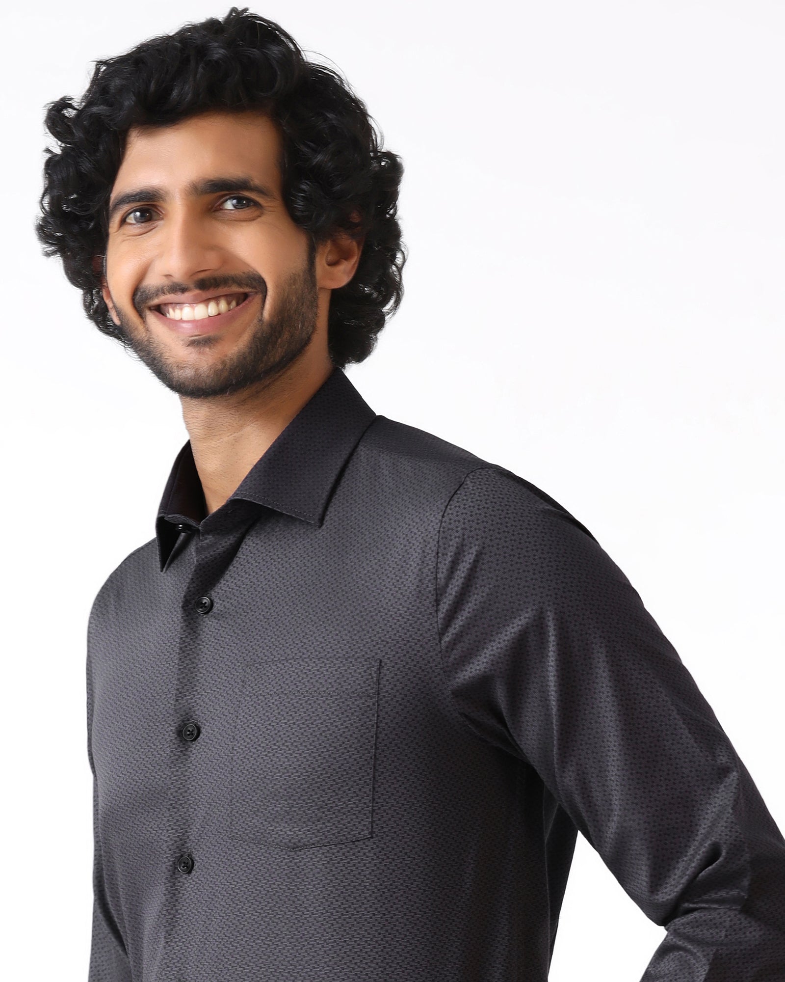 Charcoal Textured Shirt - Regard