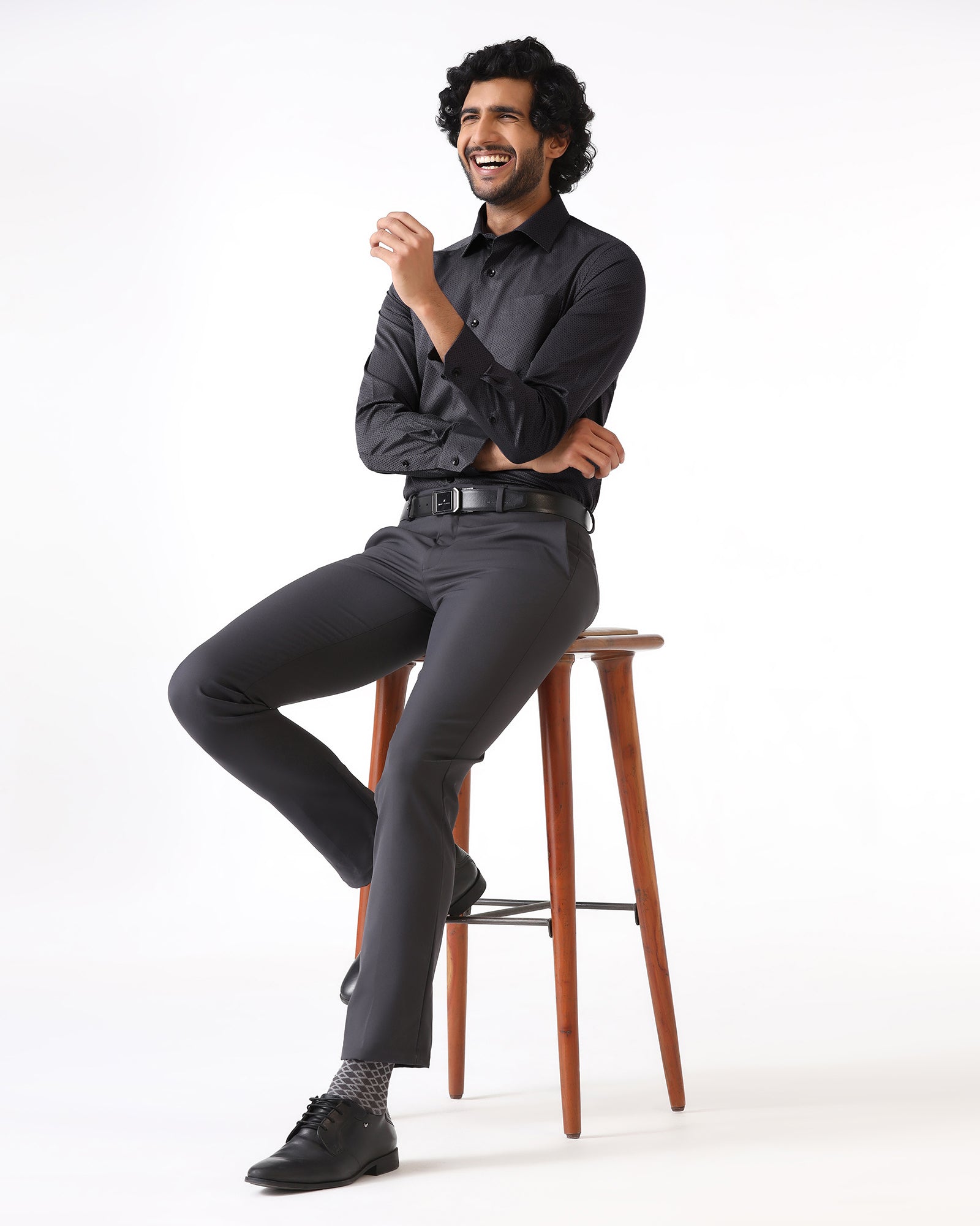 Charcoal Textured Shirt - Regard