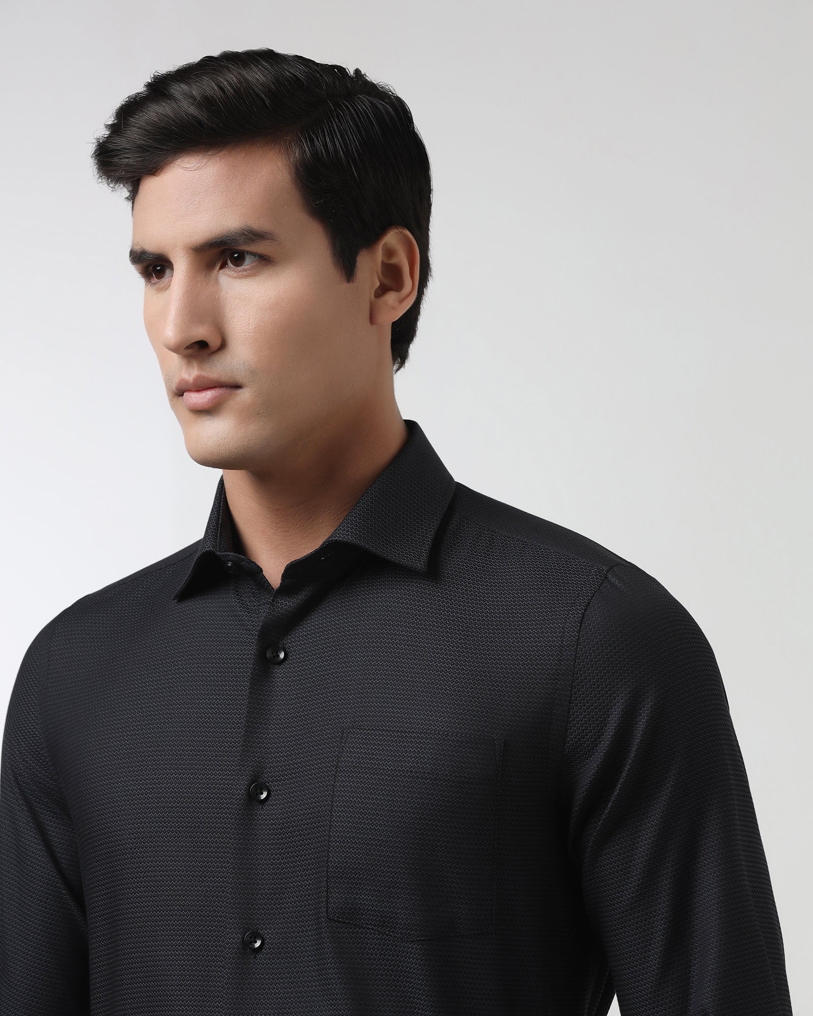 Charcoal Textured Shirt - Robin