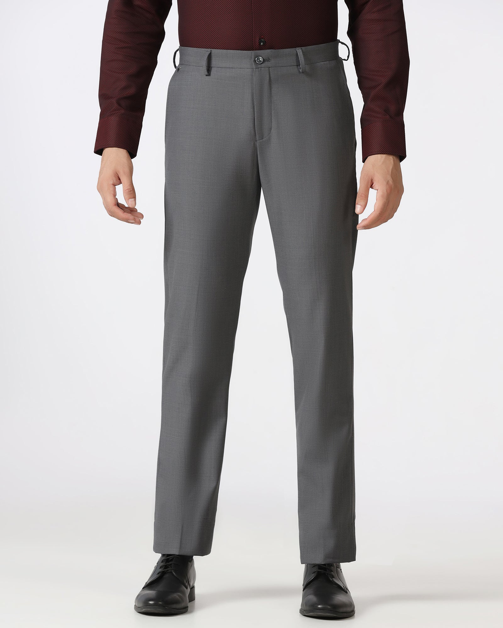 Charcoal Textured Trouser - Cardon