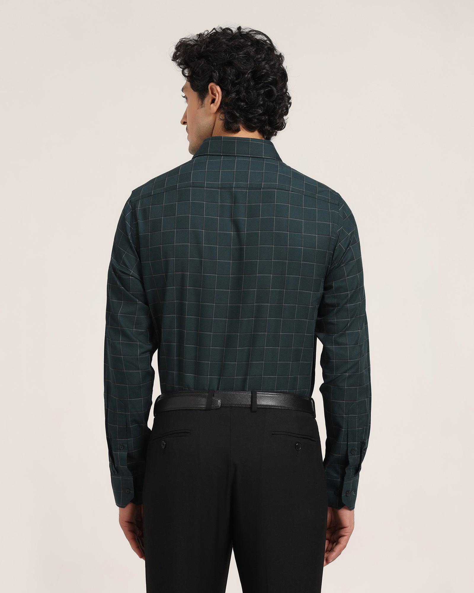 Formal Dark Green Check Shirt - Herd - Blackberrys