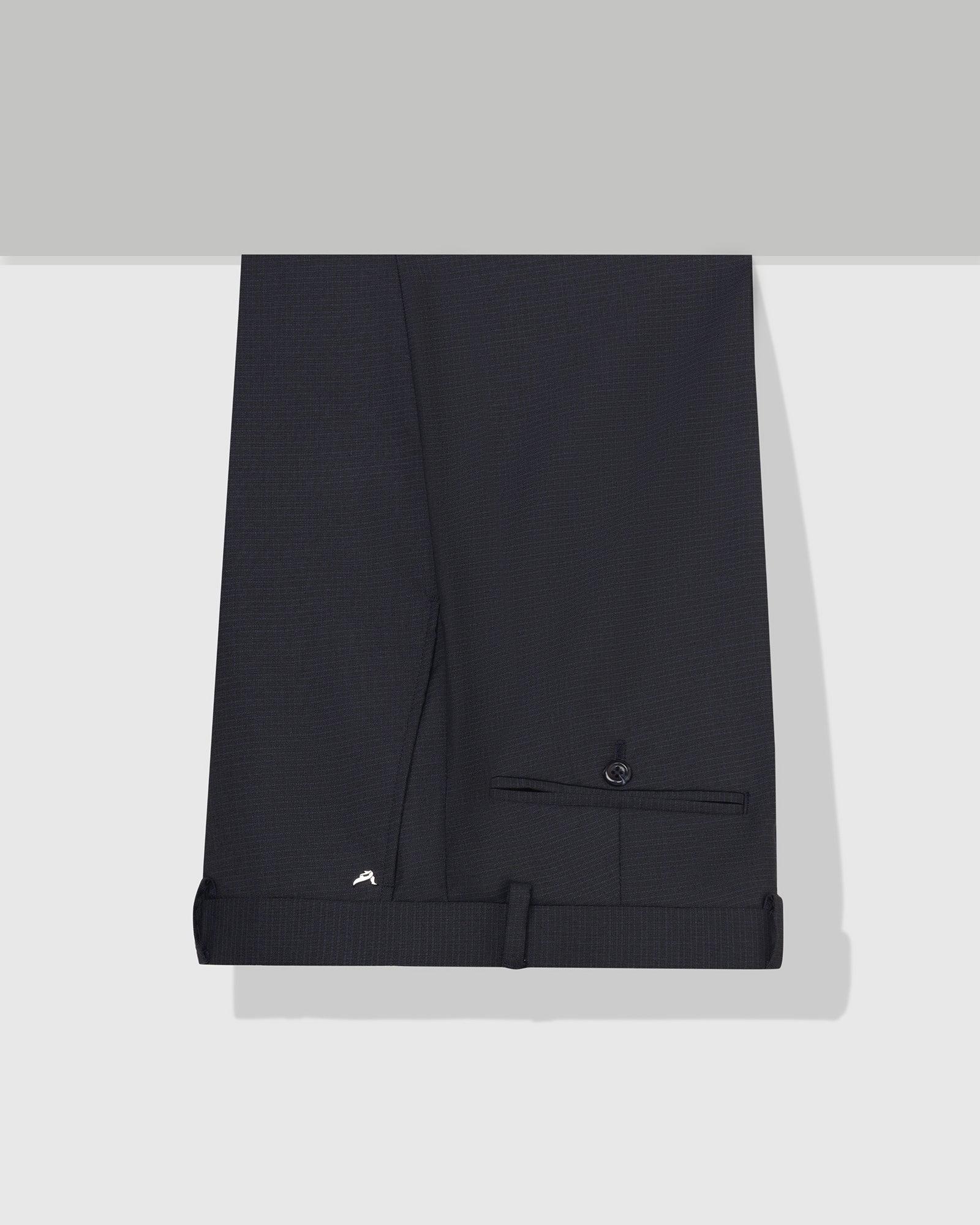 Slim Comfort B-95 Formal Navy Check Trouser - Versa - Blackberrys