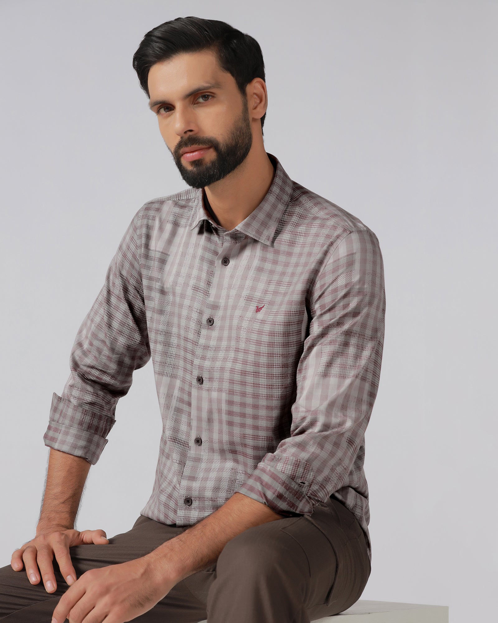 Cherry Lacquer Check Shirt - Lamor