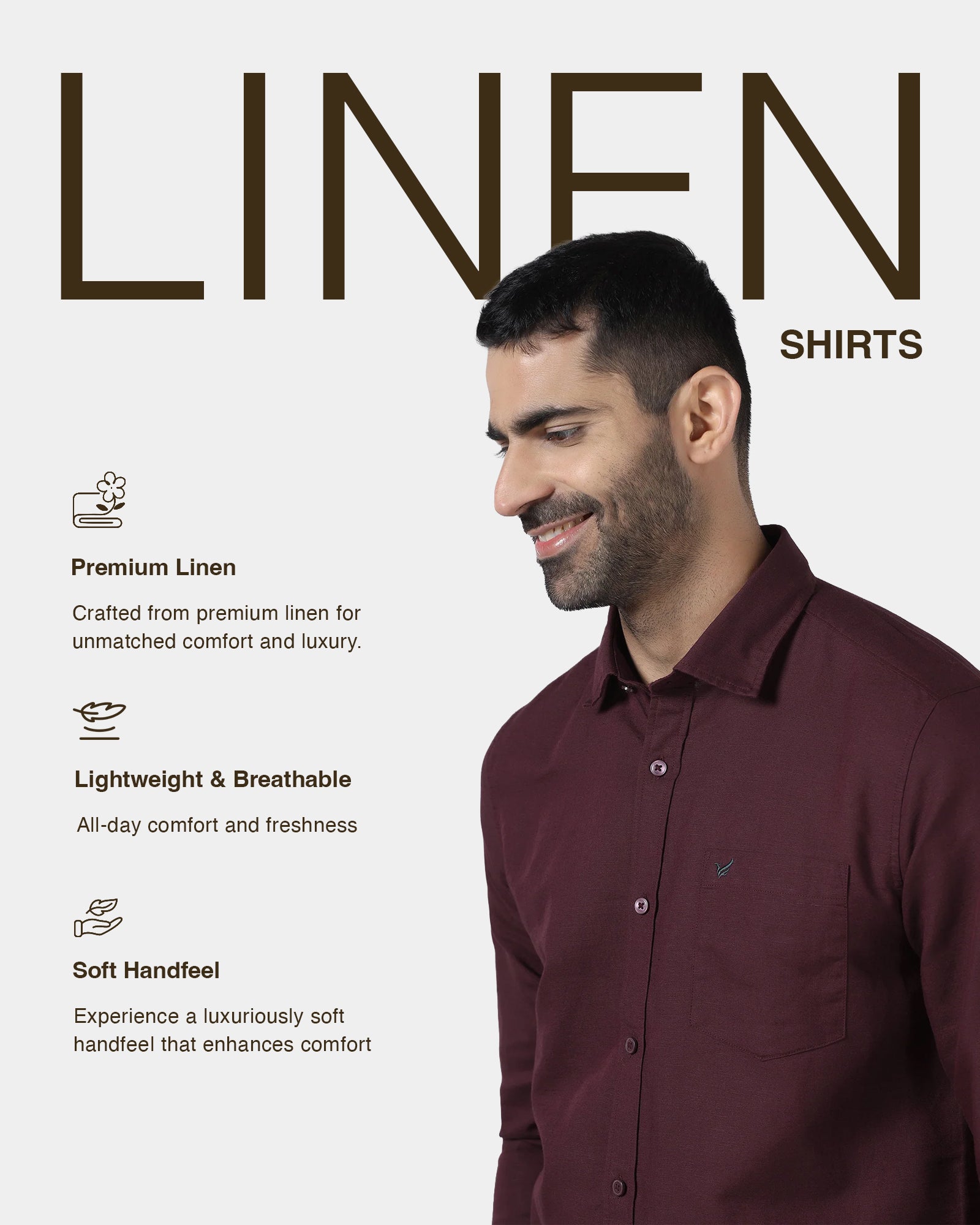 Cherry Lacquer Linen Solid Shirt - Salmon