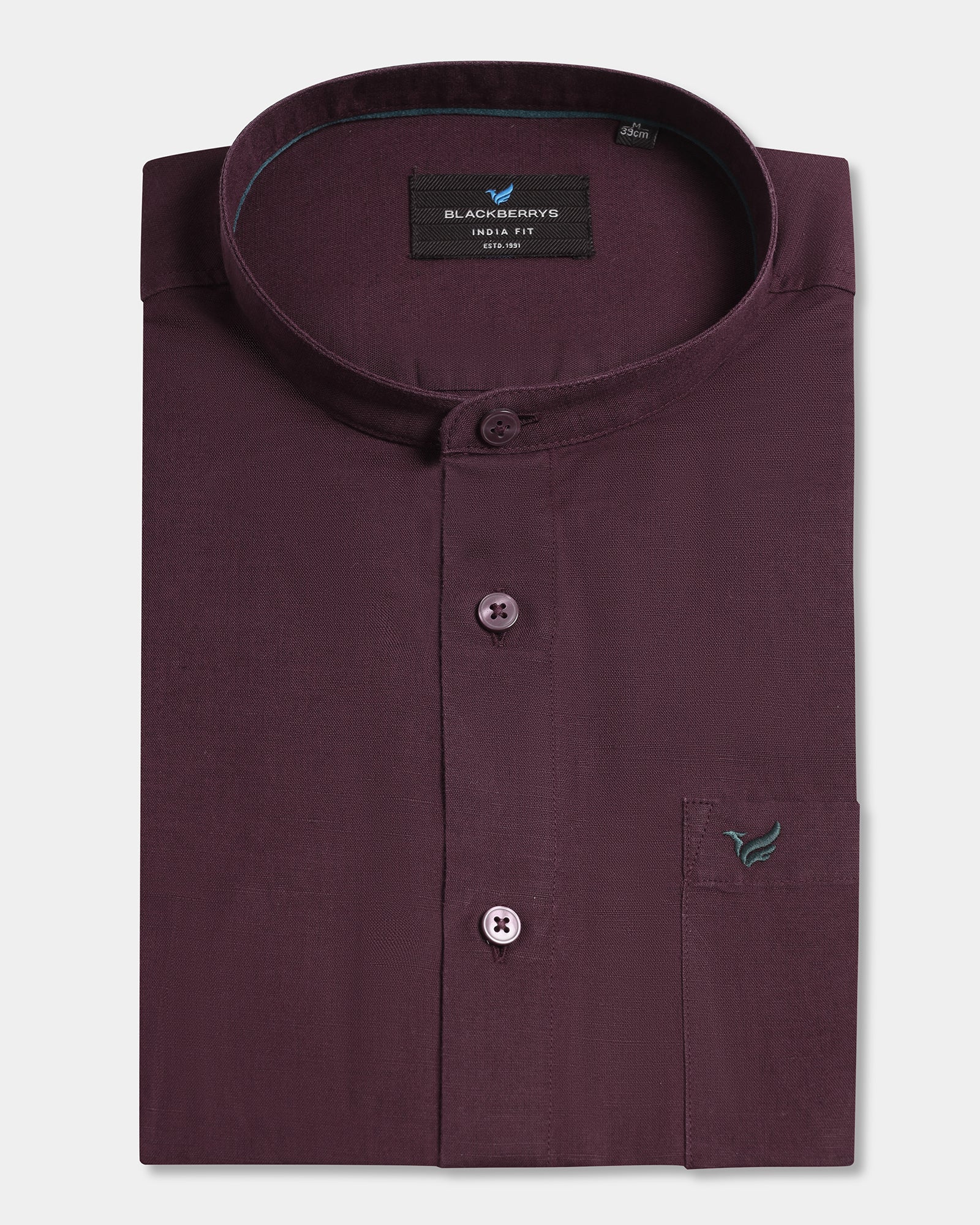 Cherry Lacquer Linen Solid Shirt - Salmon