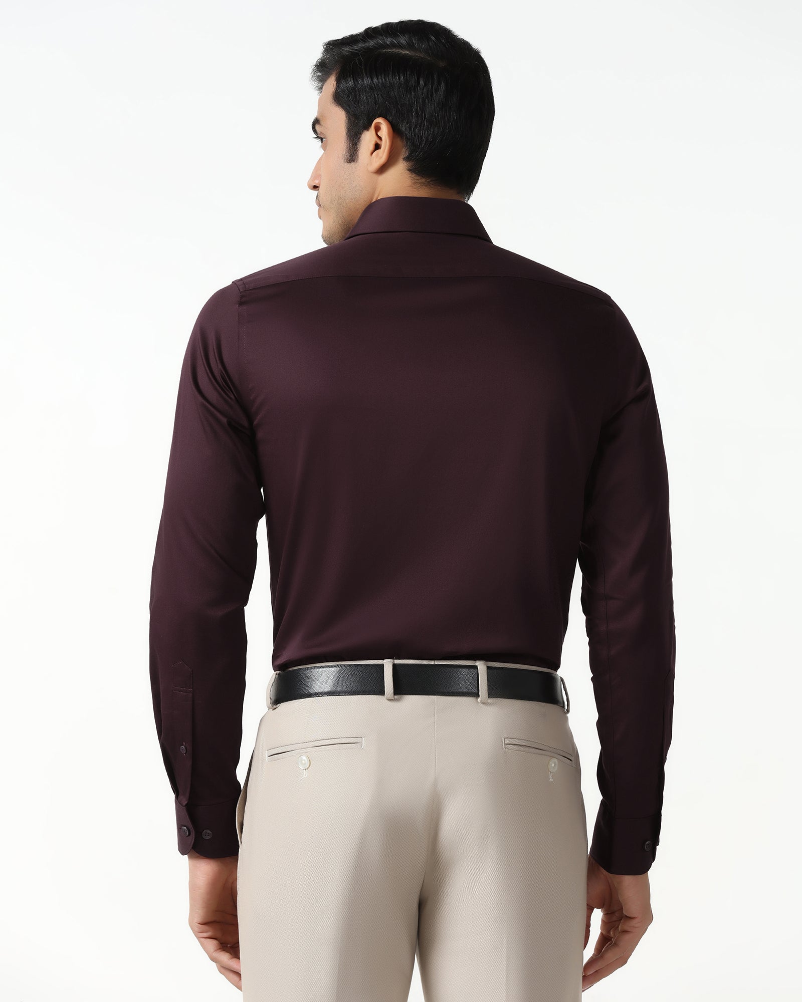 Cherry Lacquer Non Iron Solid Shirt - Sylvia