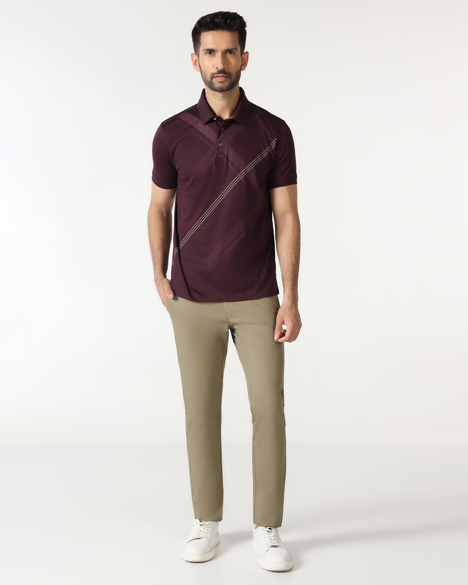 Cherry Lacquer Printed Polo - Kenny