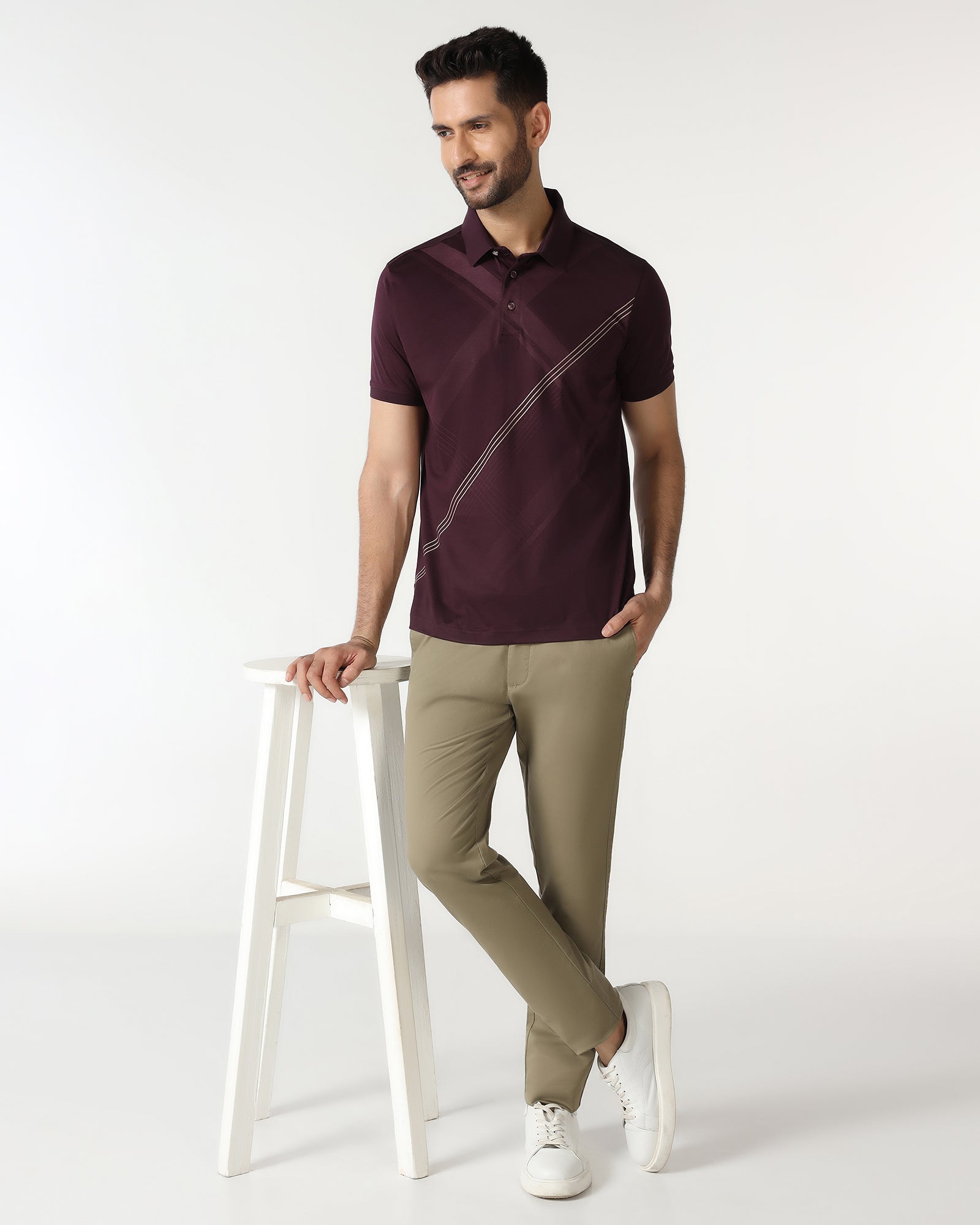 Cherry Lacquer Printed Polo - Kenny