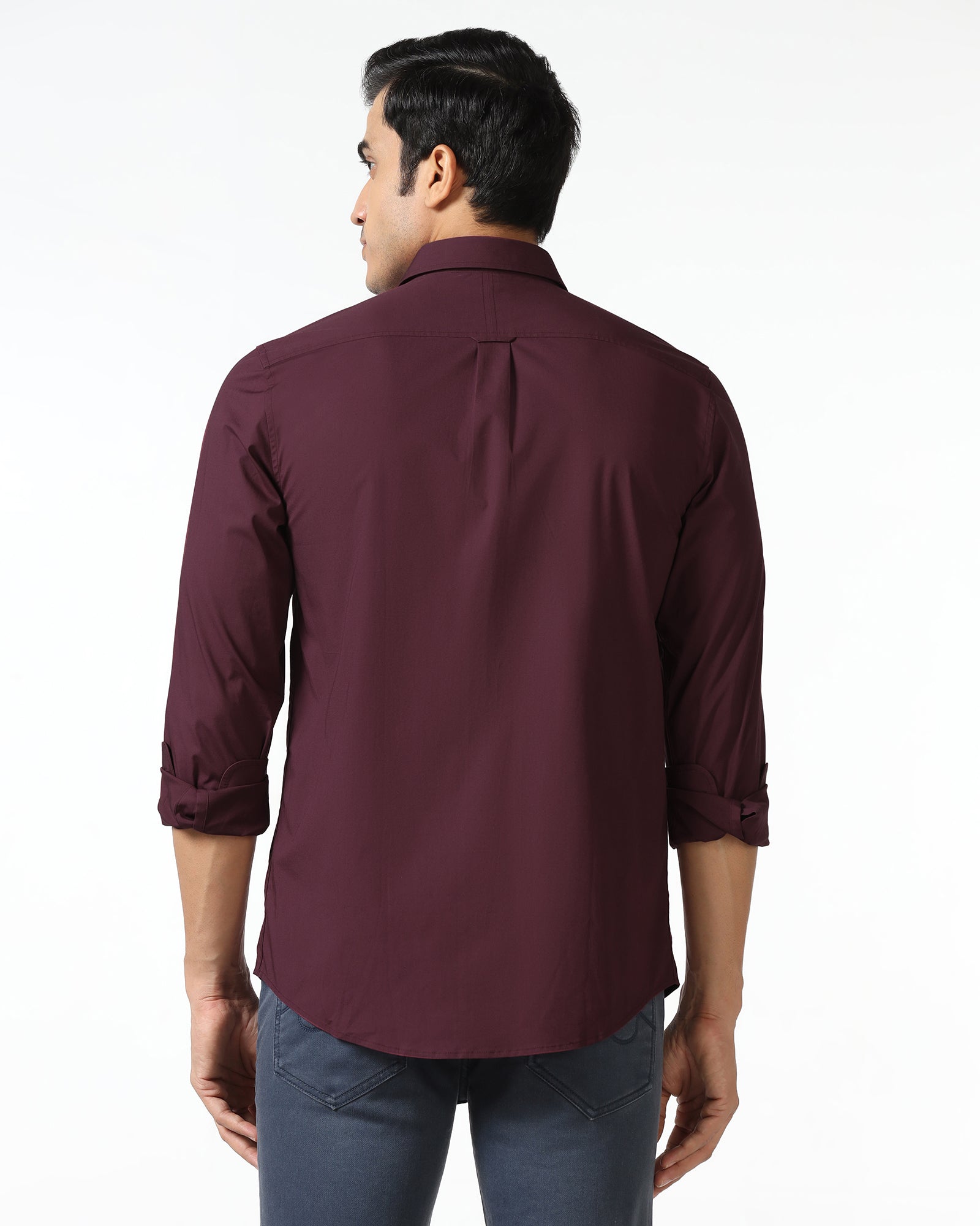 Cherry Lacquer Solid Shirt - Lujo