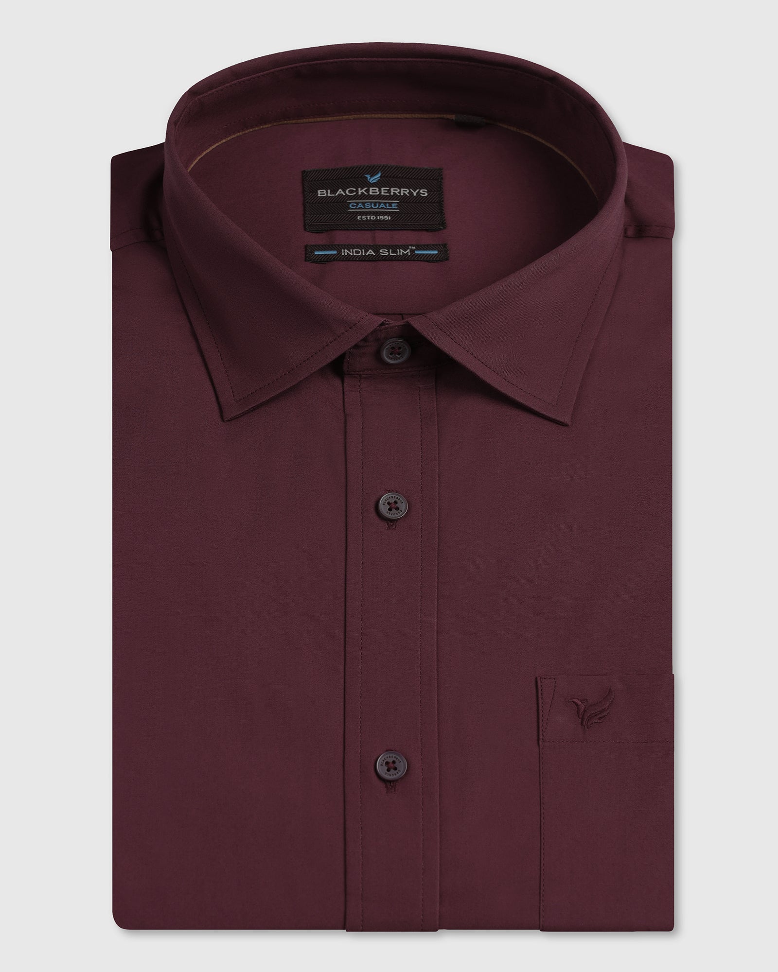 Cherry Lacquer Solid Shirt - Lujo