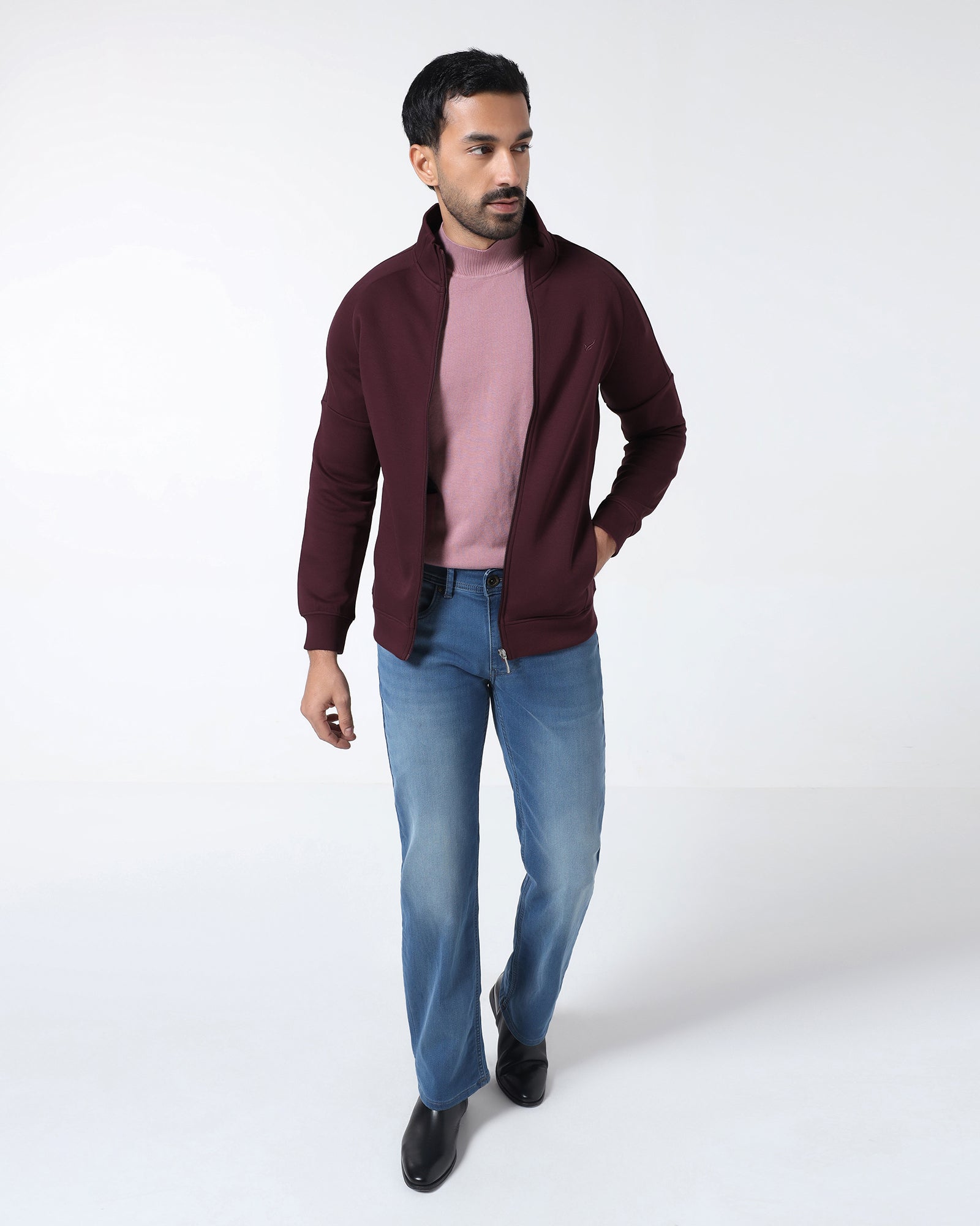 Cherry Lacquer Solid Sweatshirt - Decy