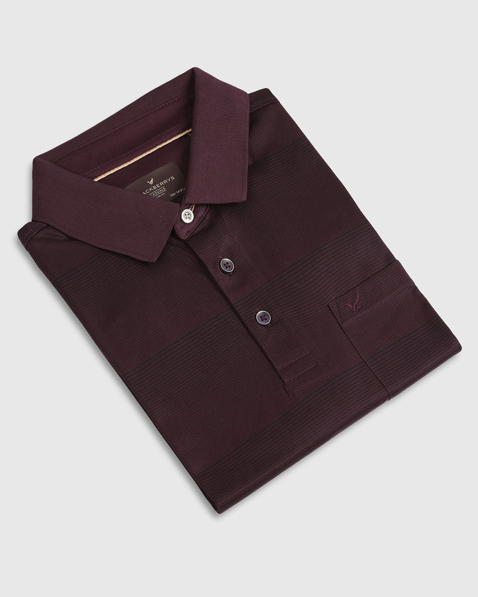 Cherry Lacquer Stripe Polo - Tip
