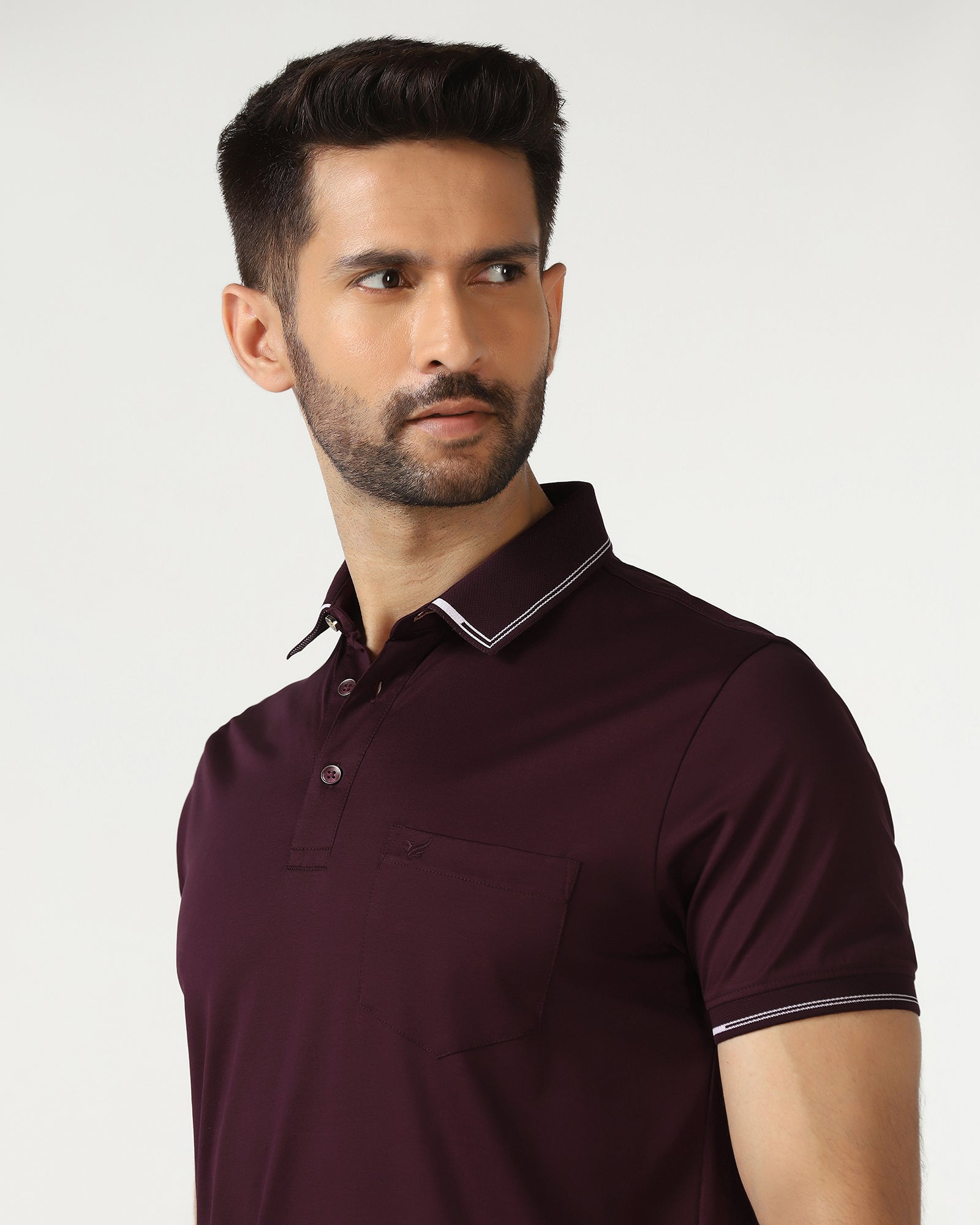 Cherry Lacqueruer Solid Polo - Mond