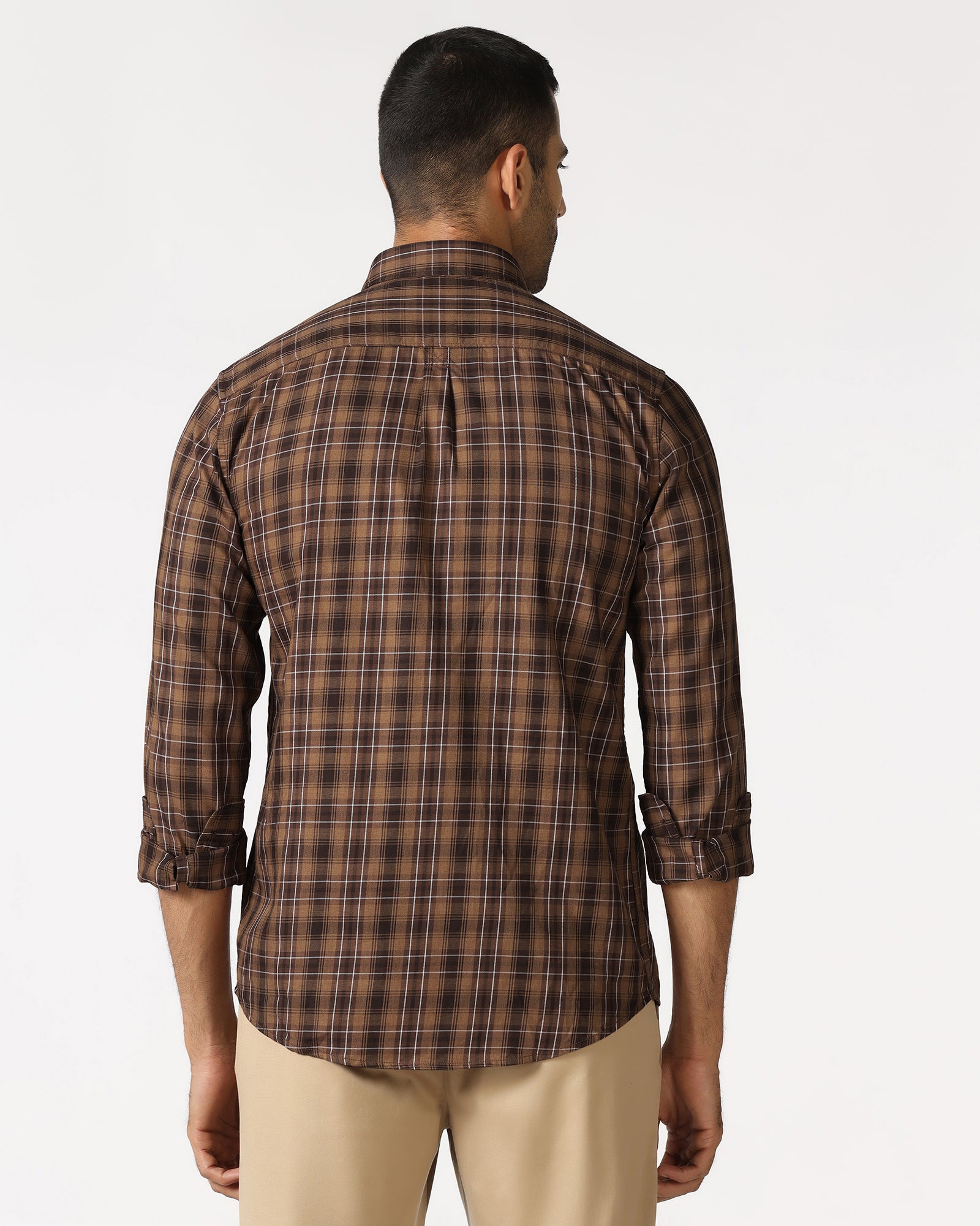 Chocolate Sauce Check Shirt - Yahiko