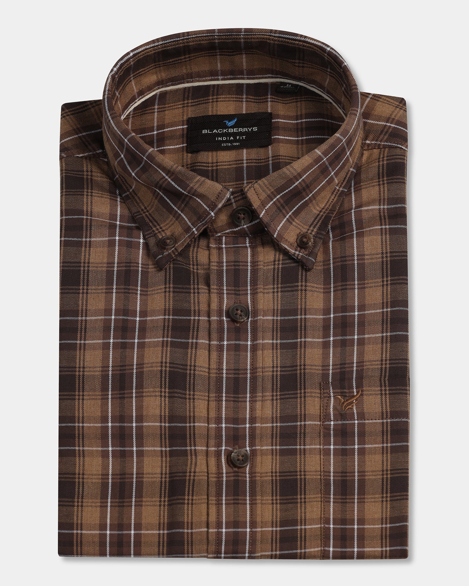 Chocolate Sauce Check Shirt - Yahiko