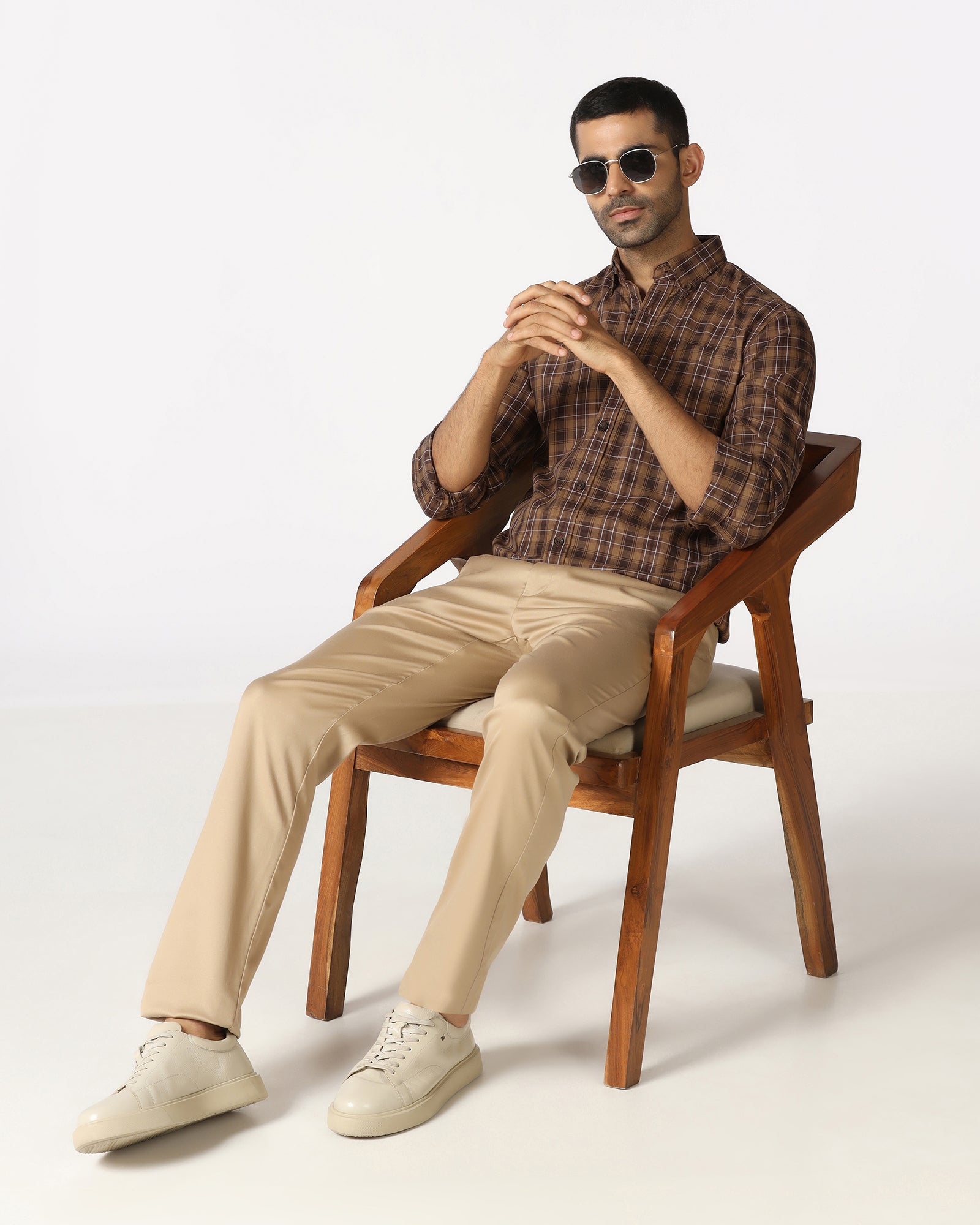 Chocolate Sauce Check Shirt - Yahiko